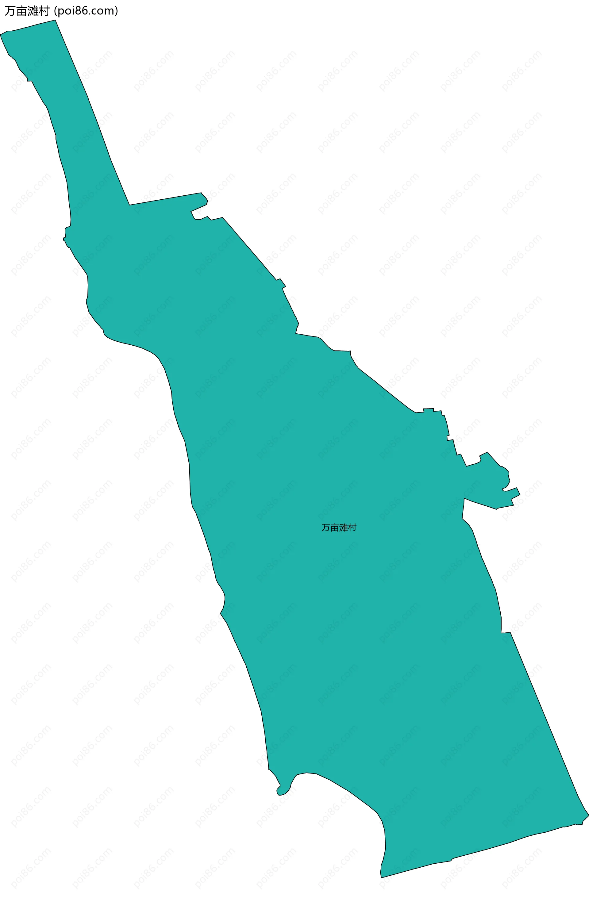 万亩滩村边界地图