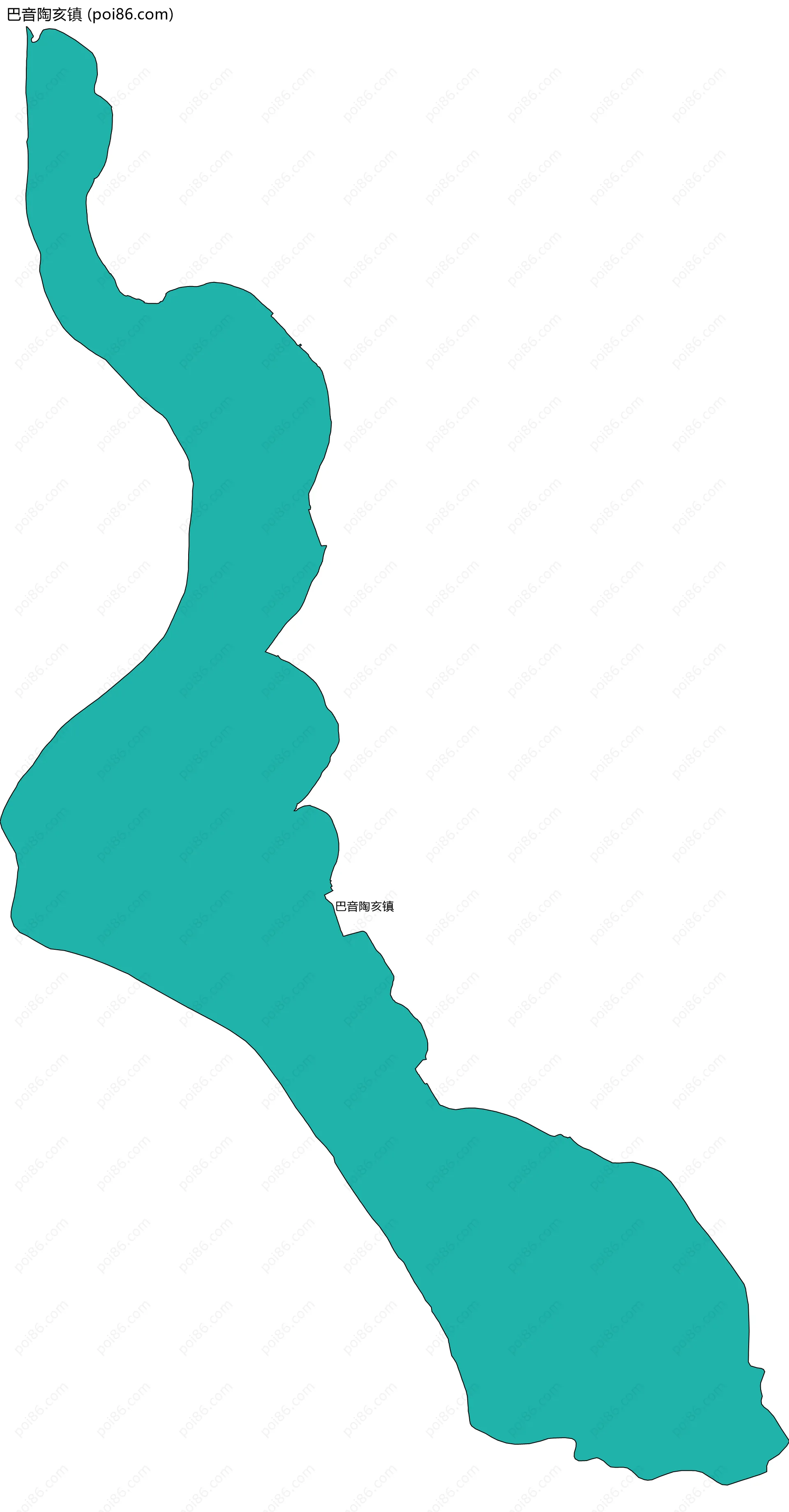 巴音陶亥镇边界地图