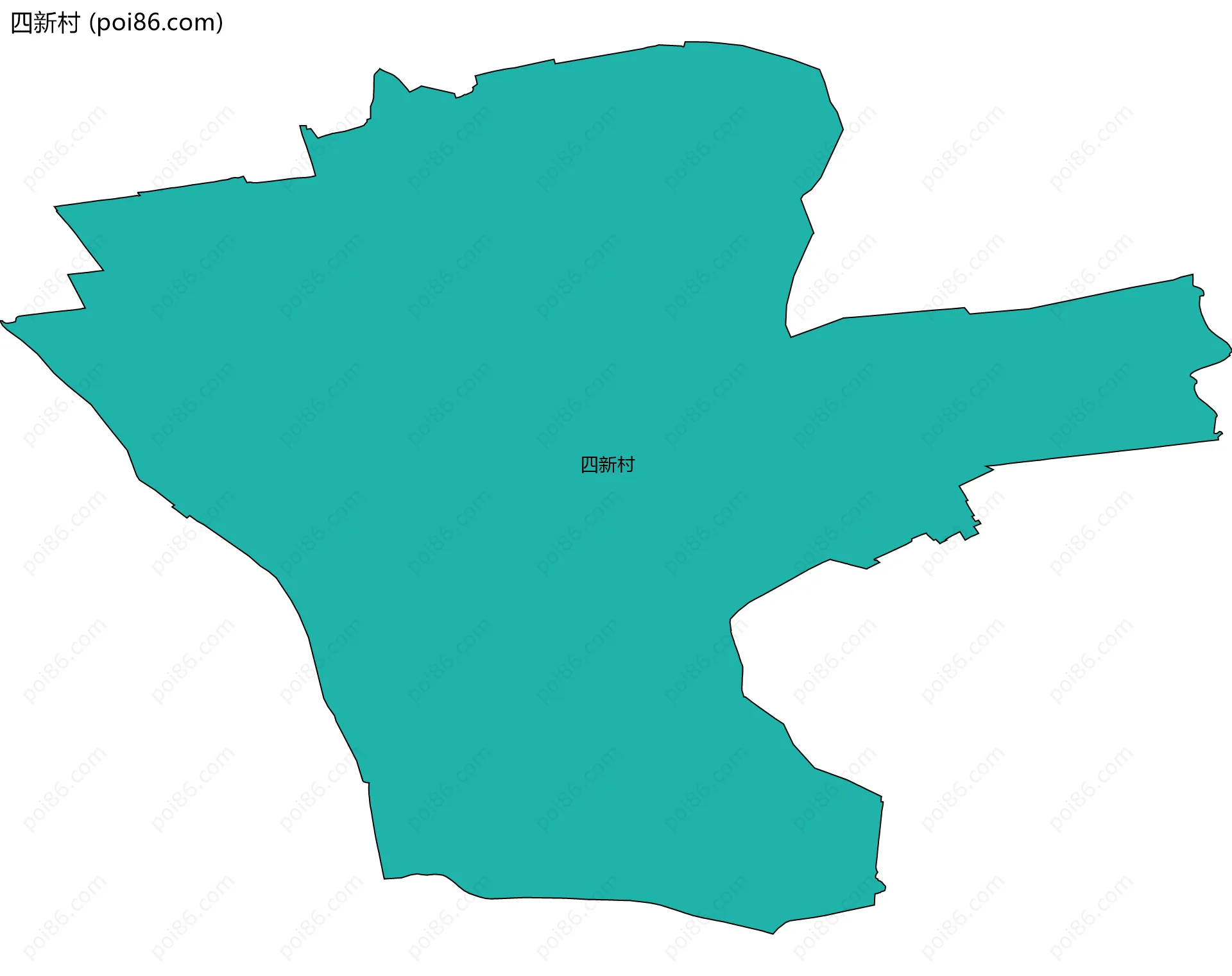 四新村边界地图