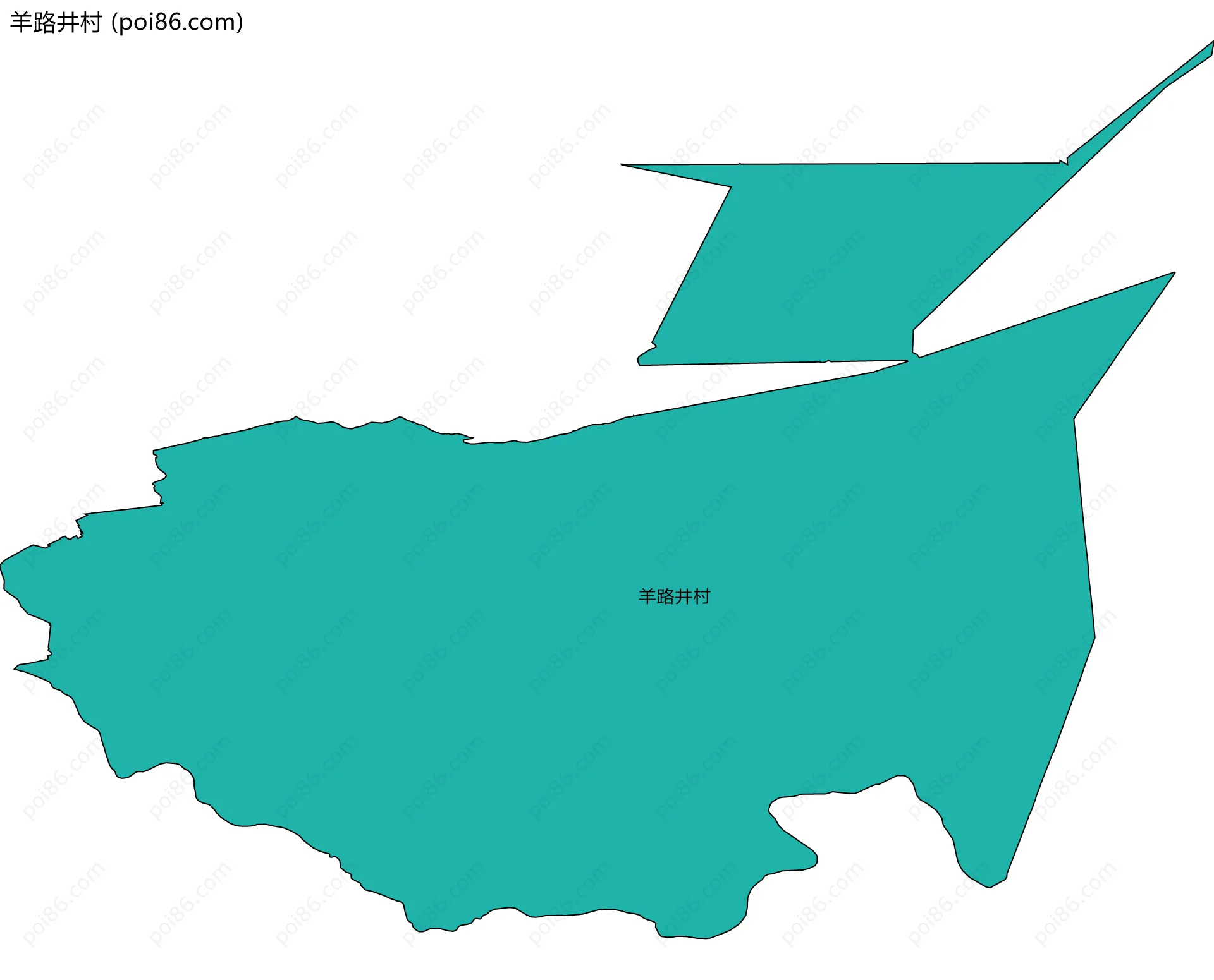 羊路井村边界地图