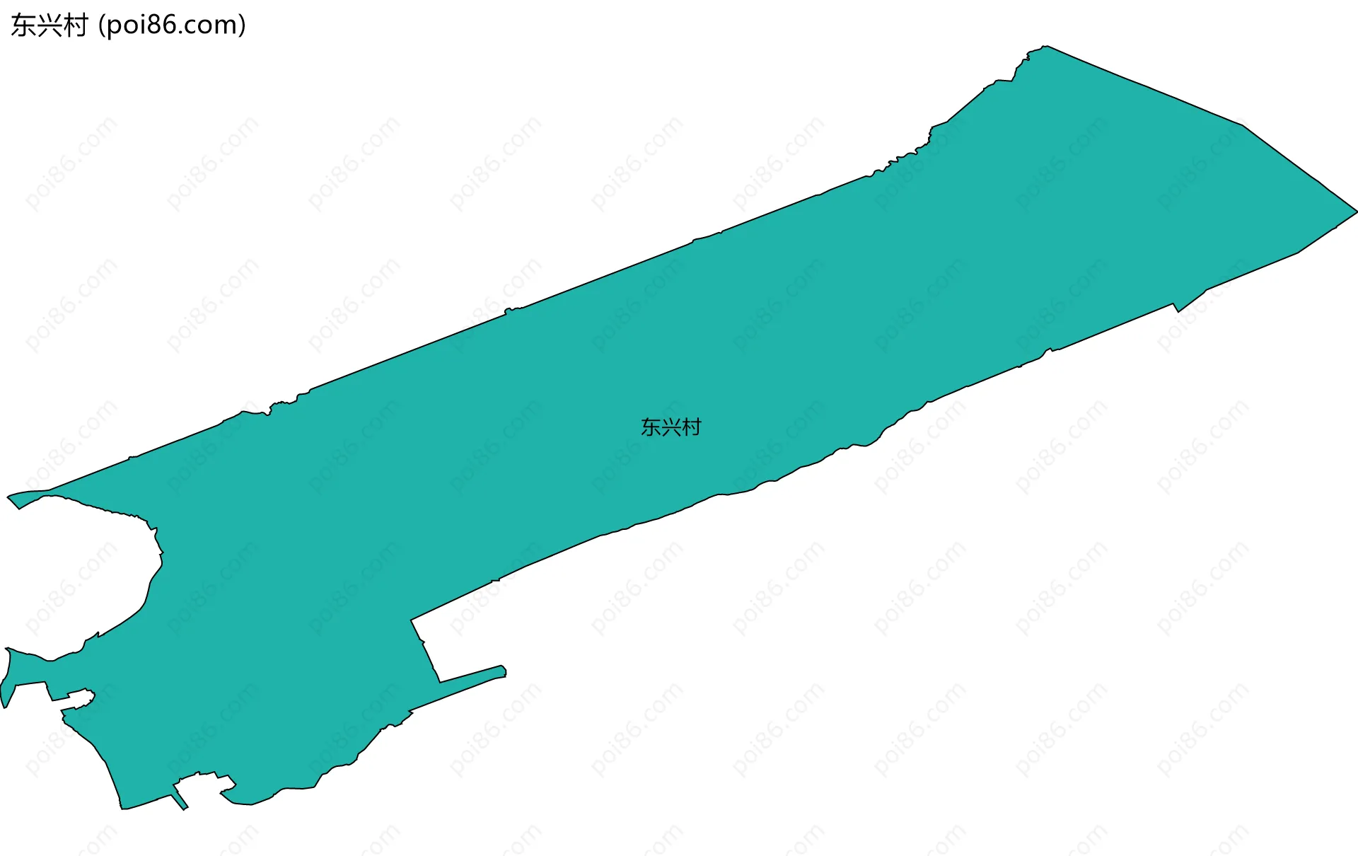 东兴村边界地图