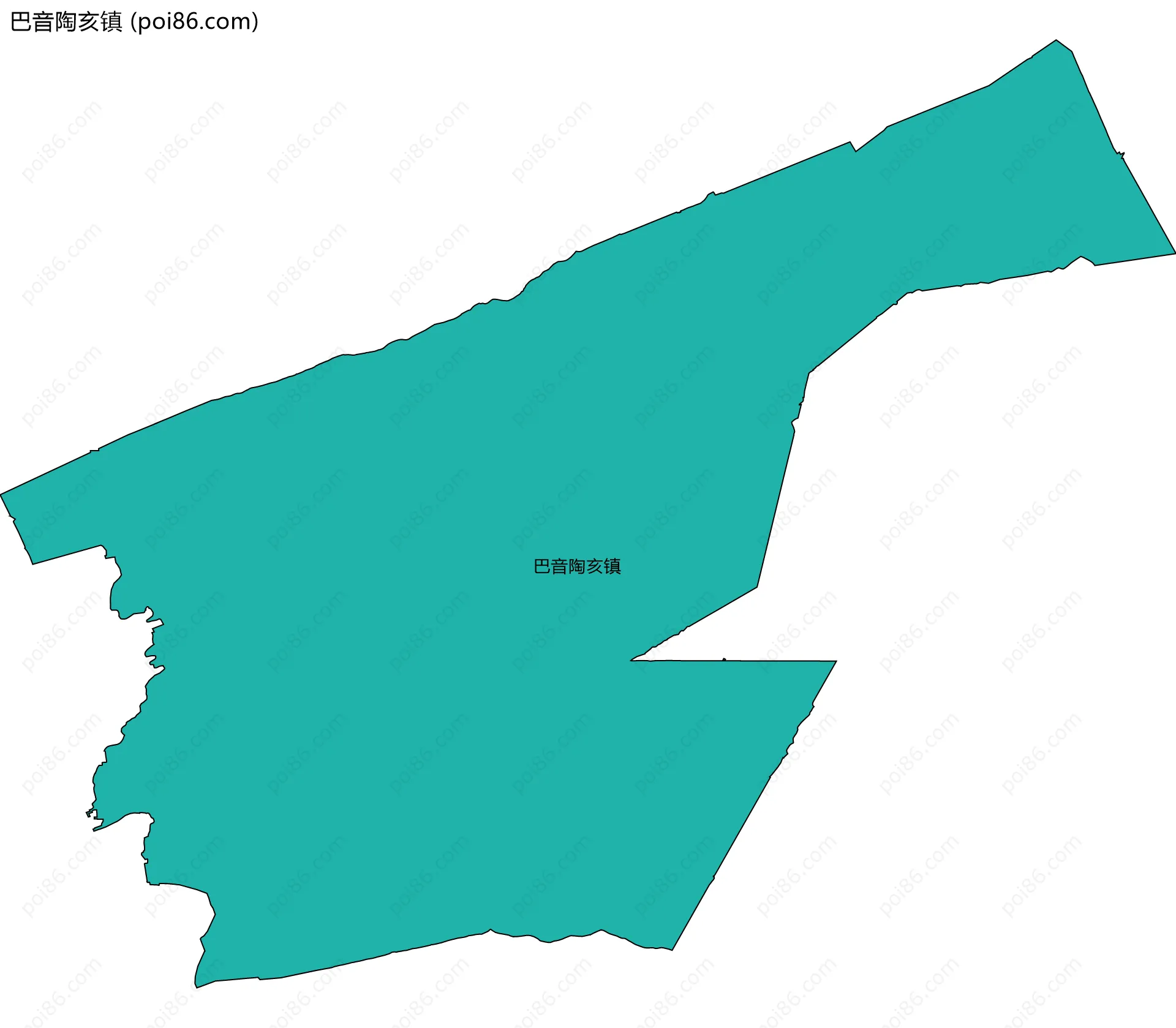 巴音陶亥镇边界地图