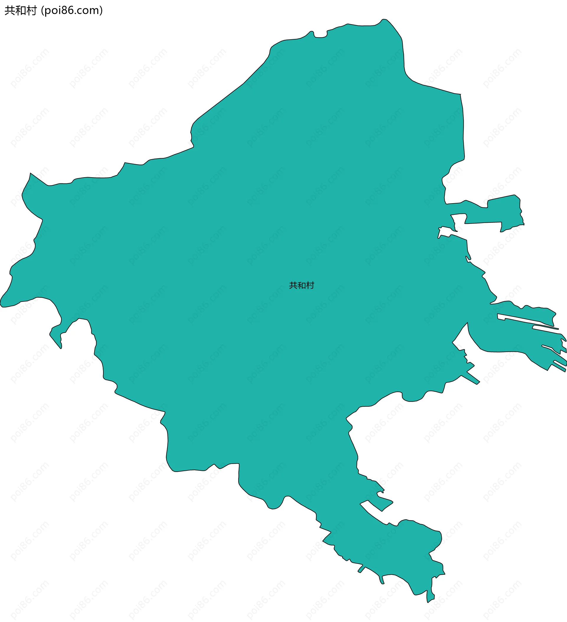 共和村边界地图