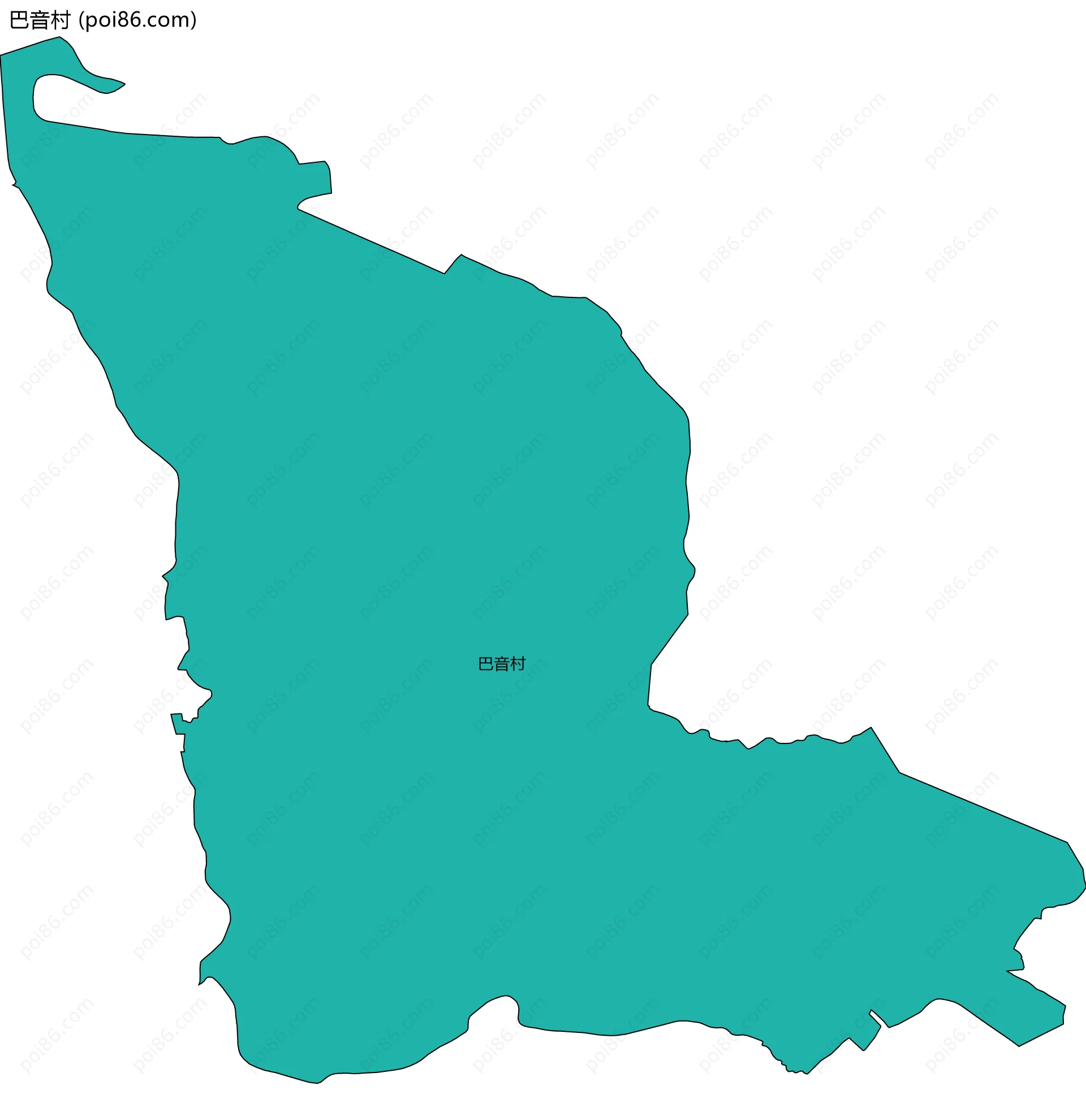 巴音村边界地图