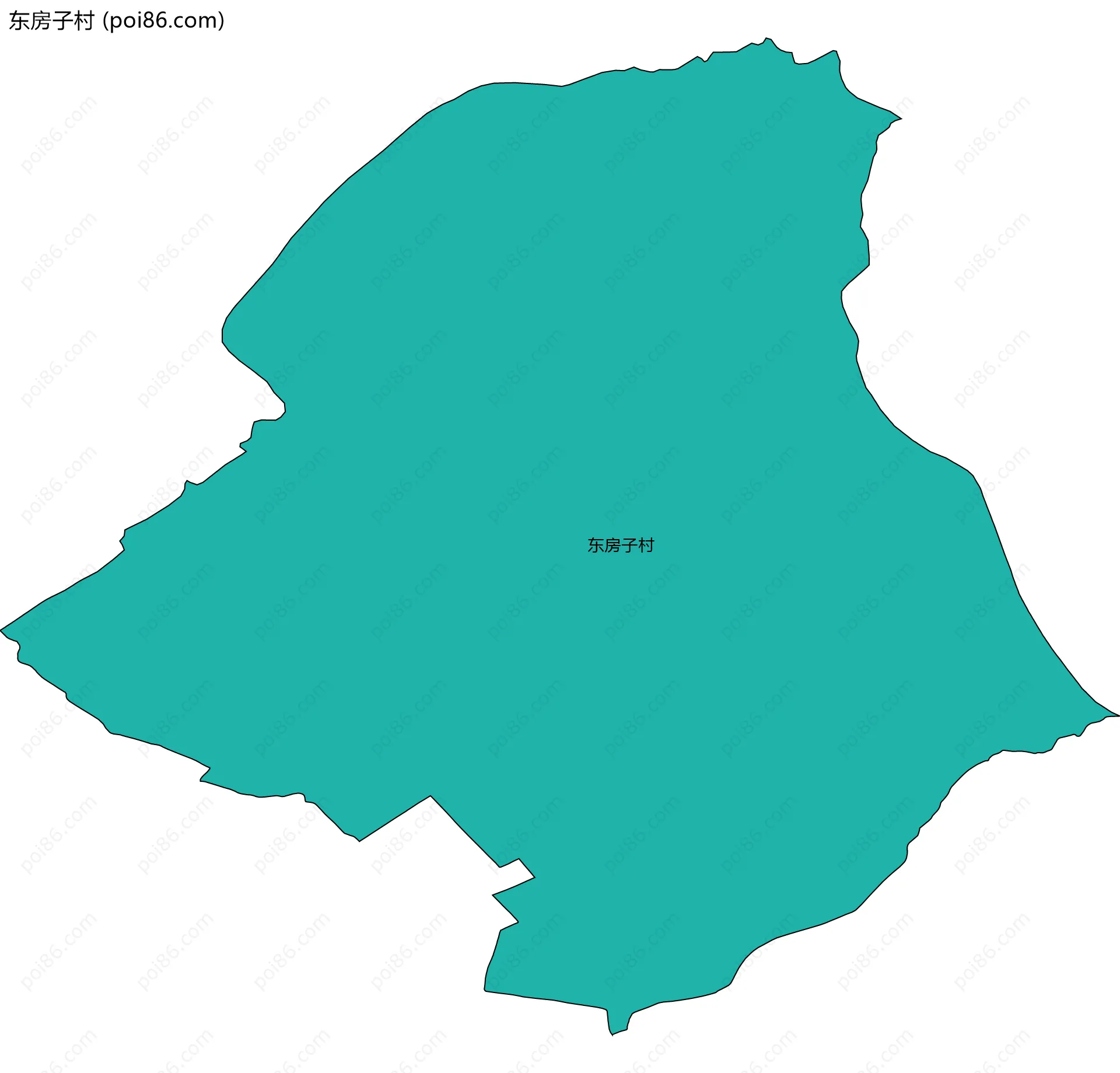 东房子村边界地图