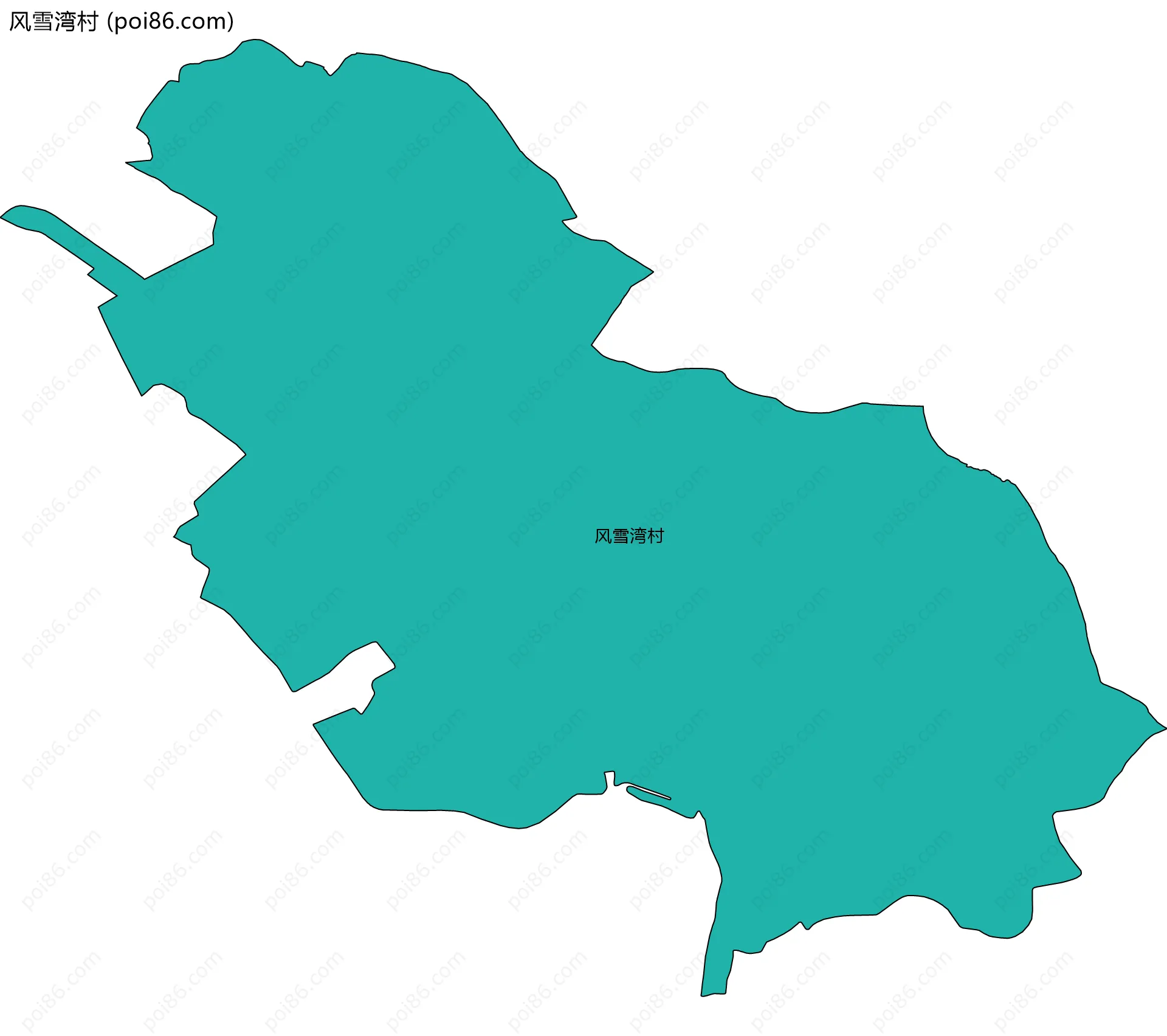 风雪湾村边界地图