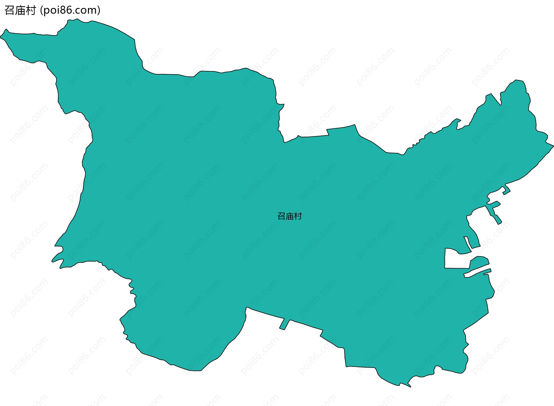 召庙村边界地图