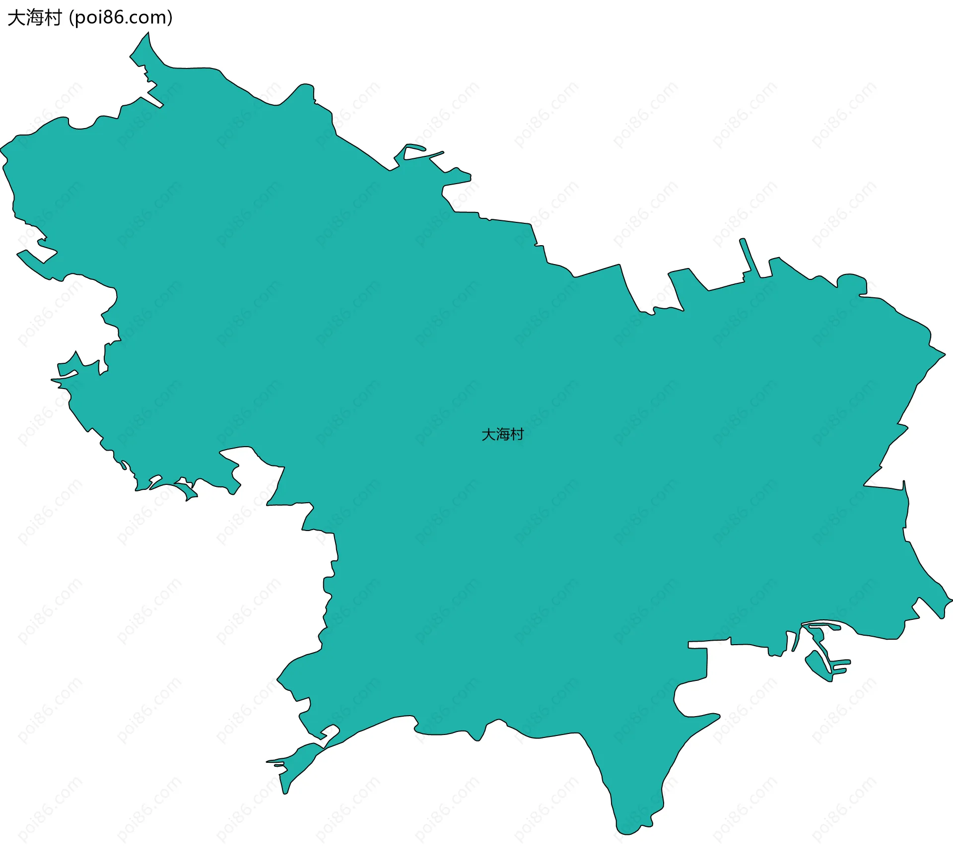 大海村边界地图