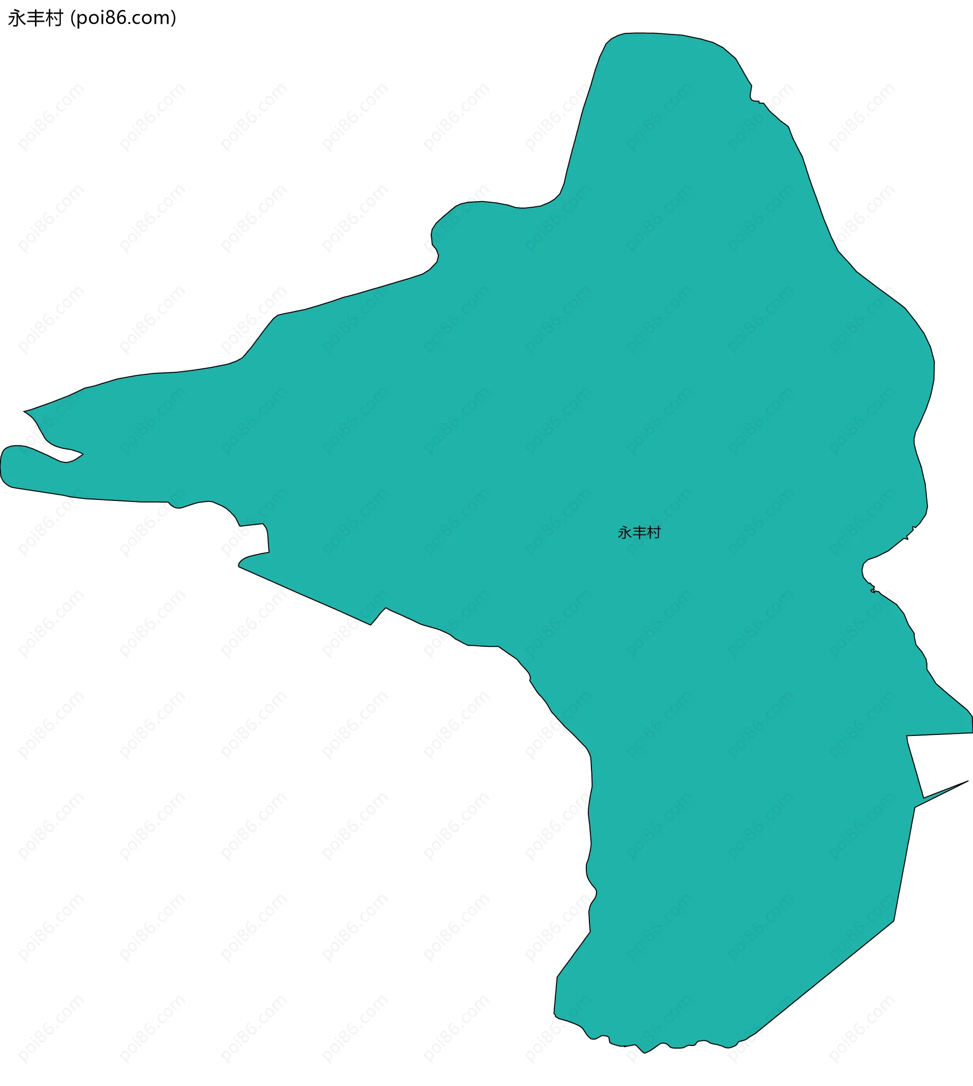 永丰村边界地图