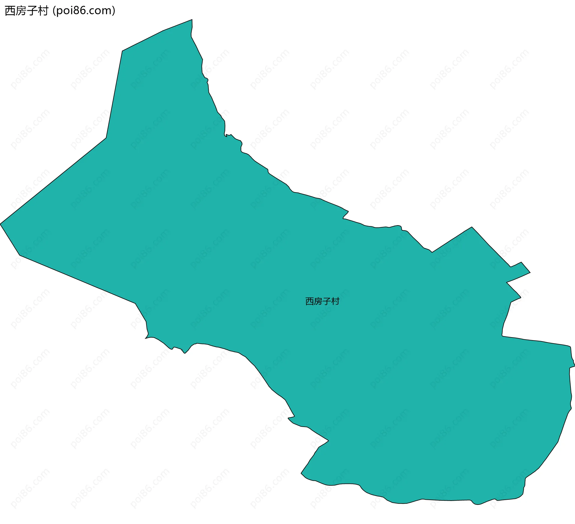 西房子村边界地图