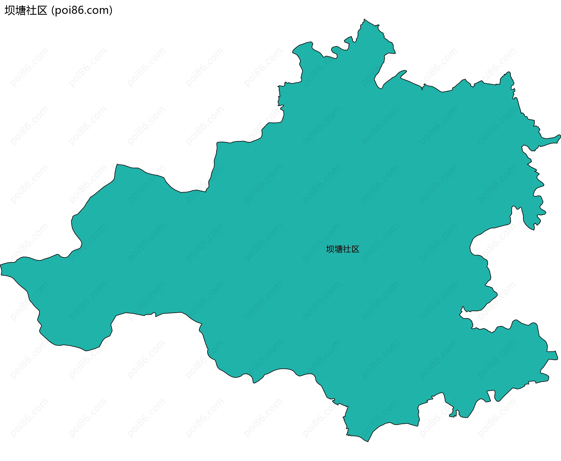 坝塘社区边界地图