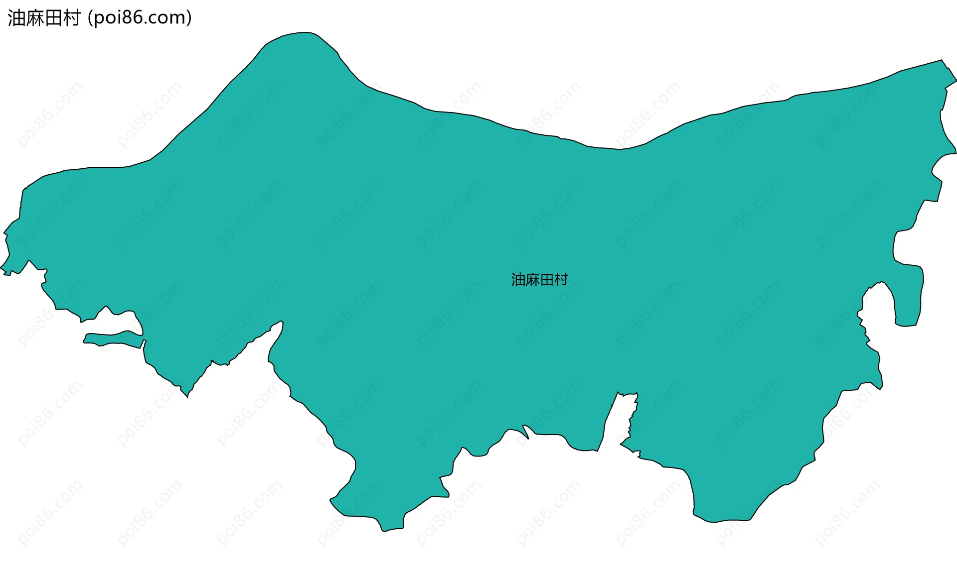 油麻田村边界地图