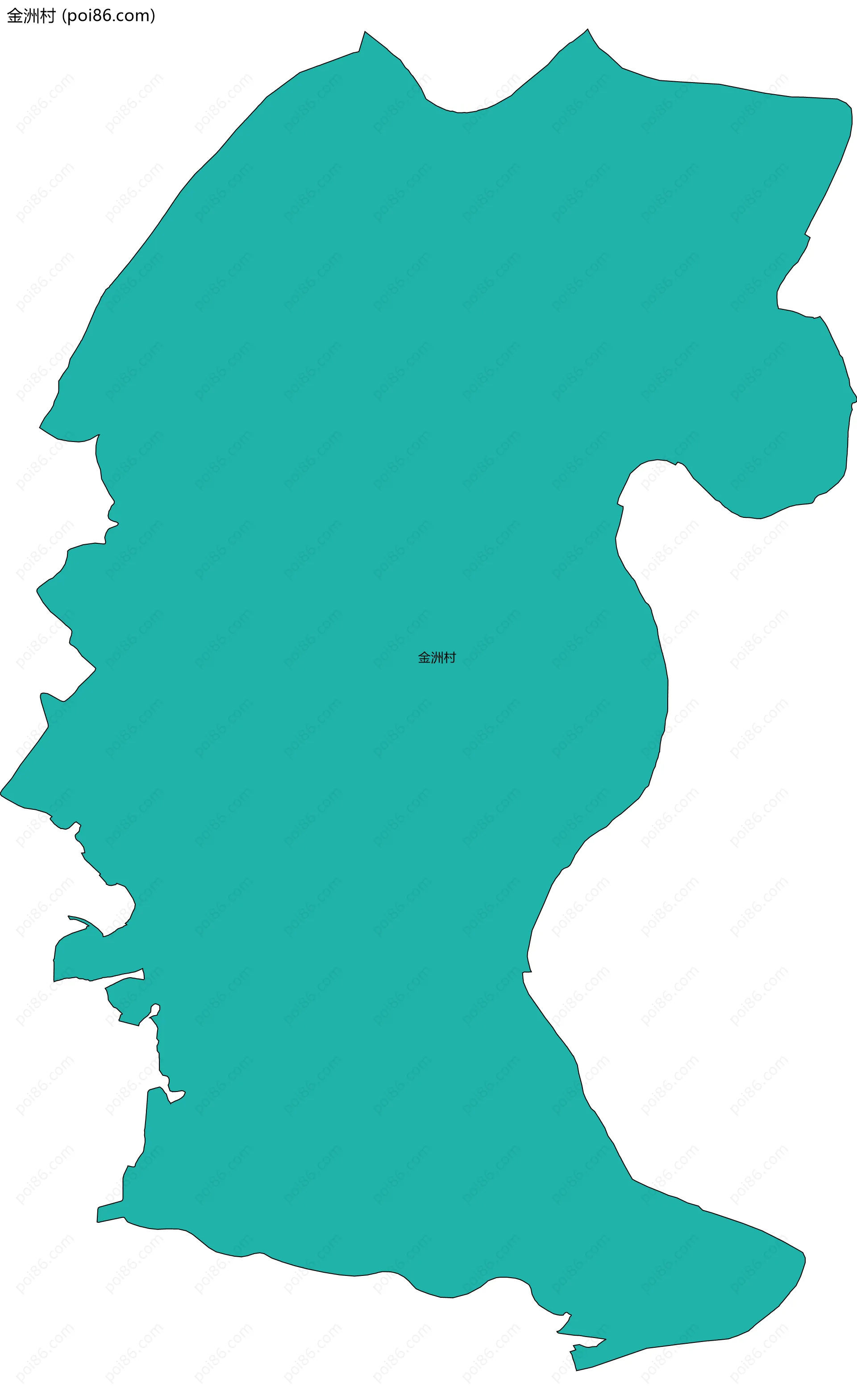 金洲村边界地图