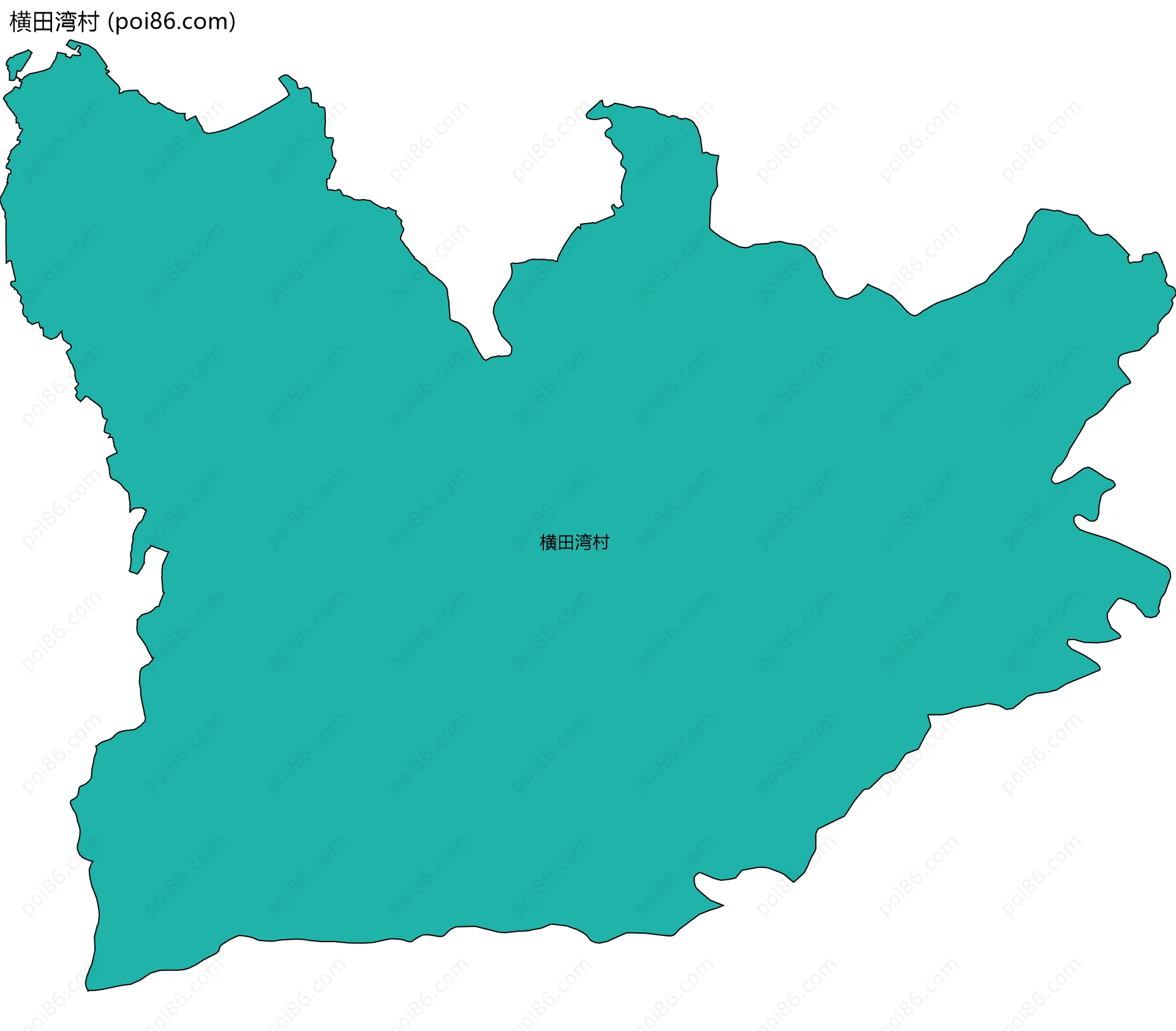 横田湾村边界地图