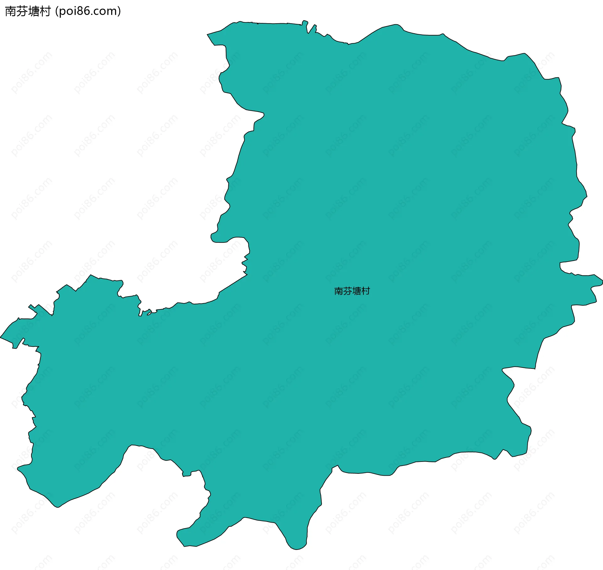 南芬塘村边界地图