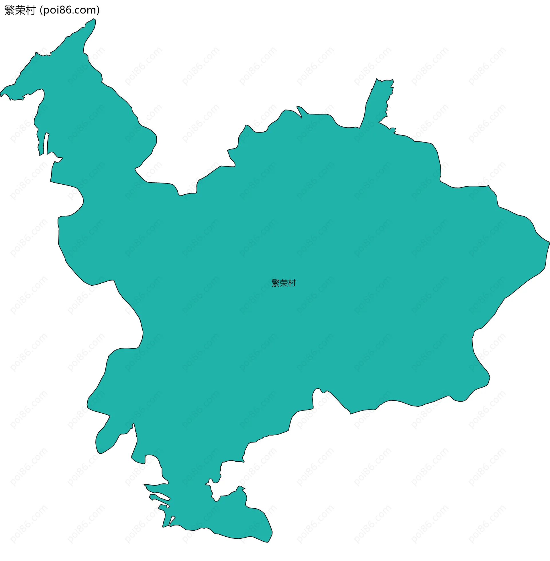 繁荣村边界地图