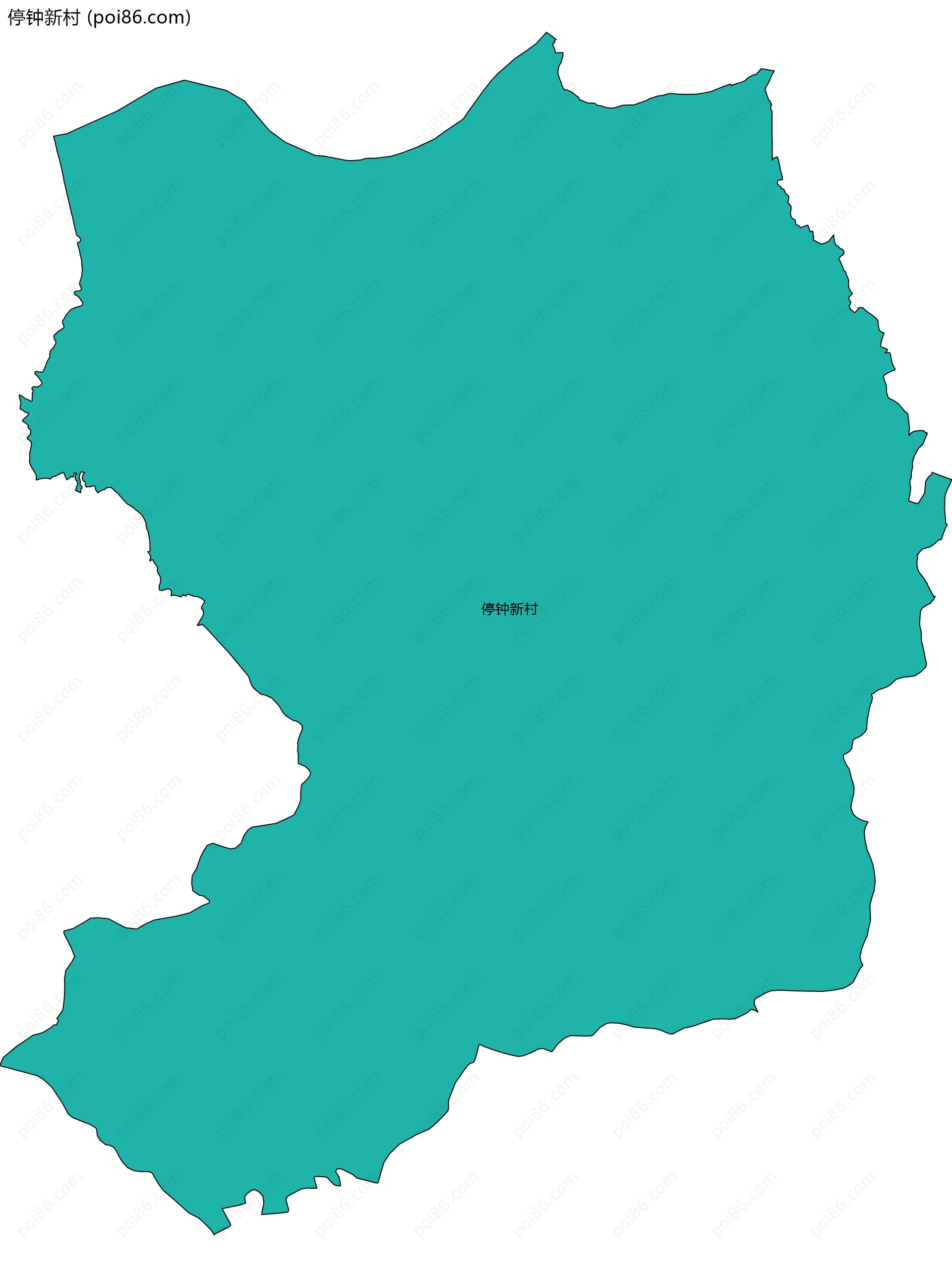 停钟新村边界地图