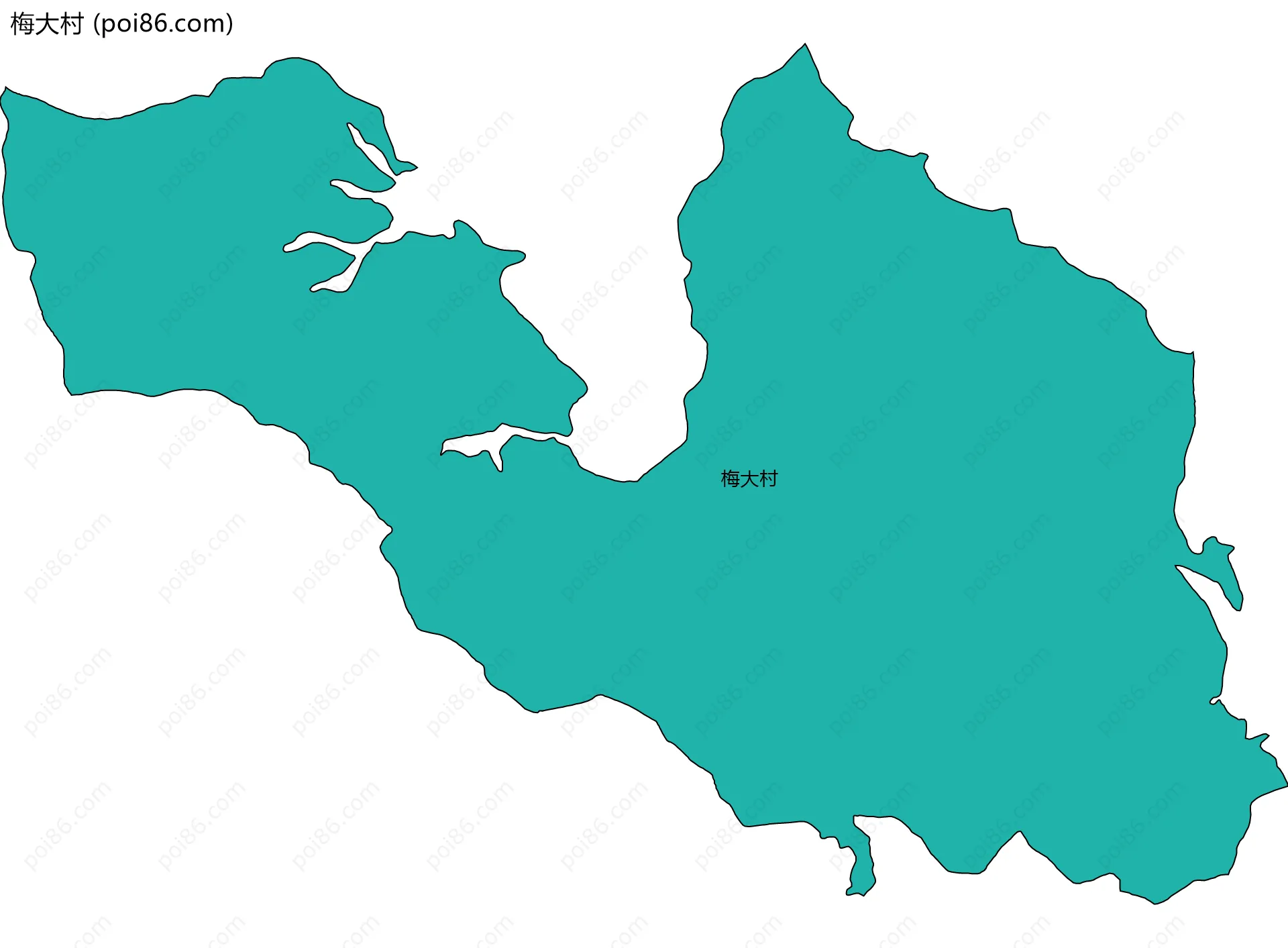 梅大村边界地图