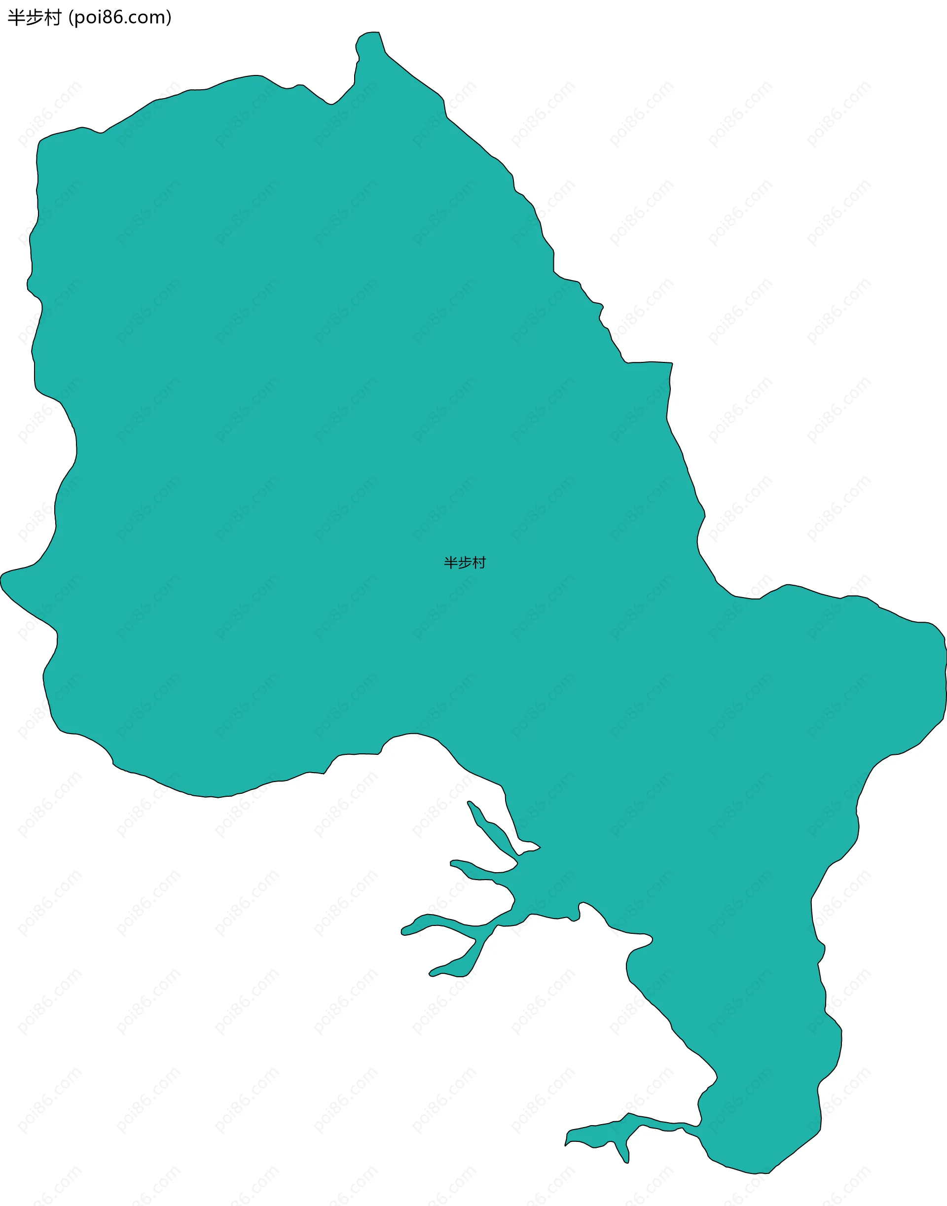 半步村边界地图