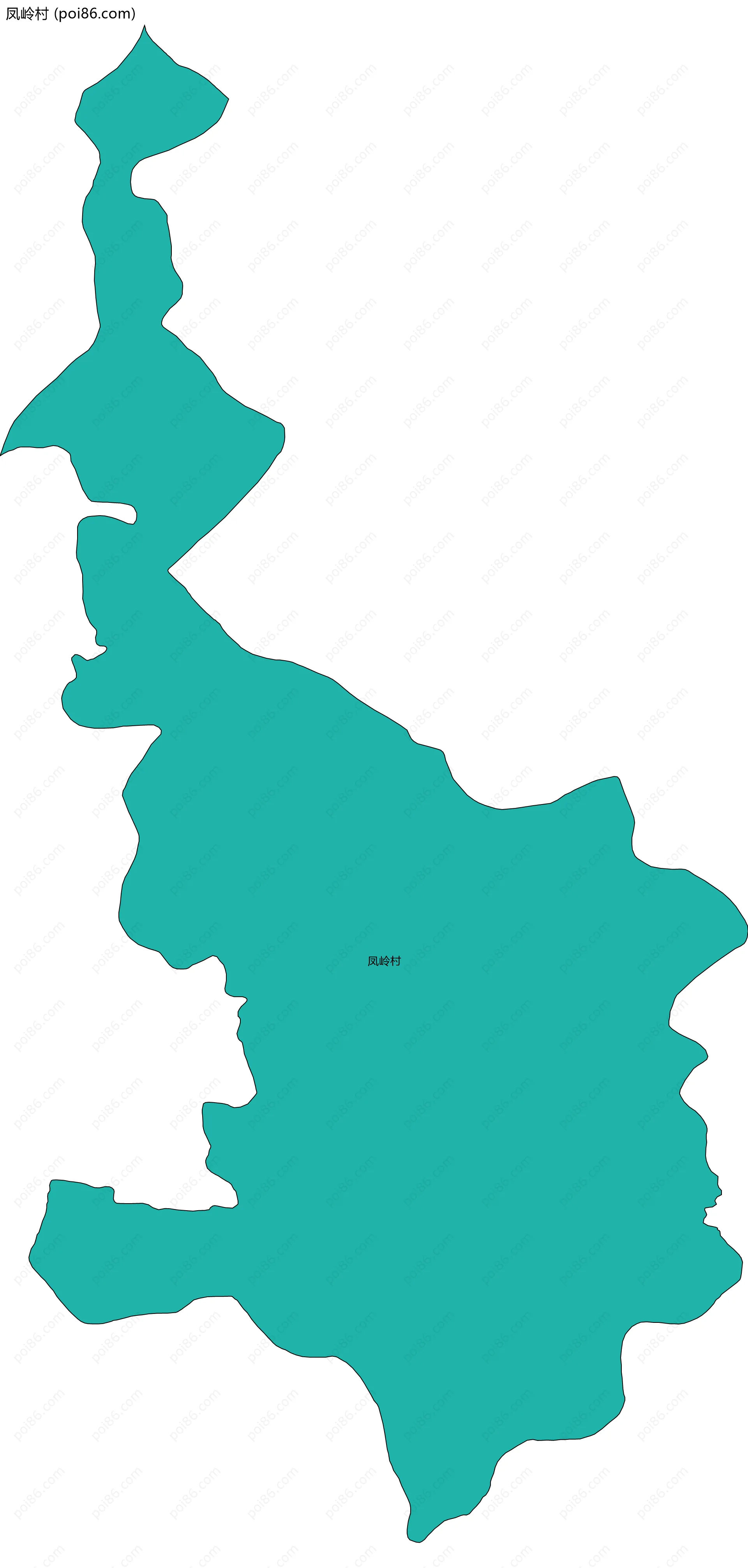 凤岭村边界地图