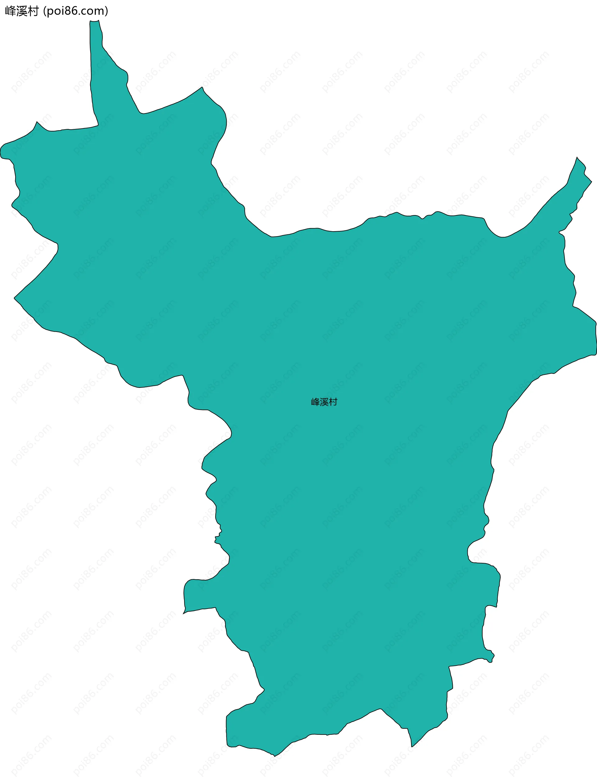 峰溪村边界地图