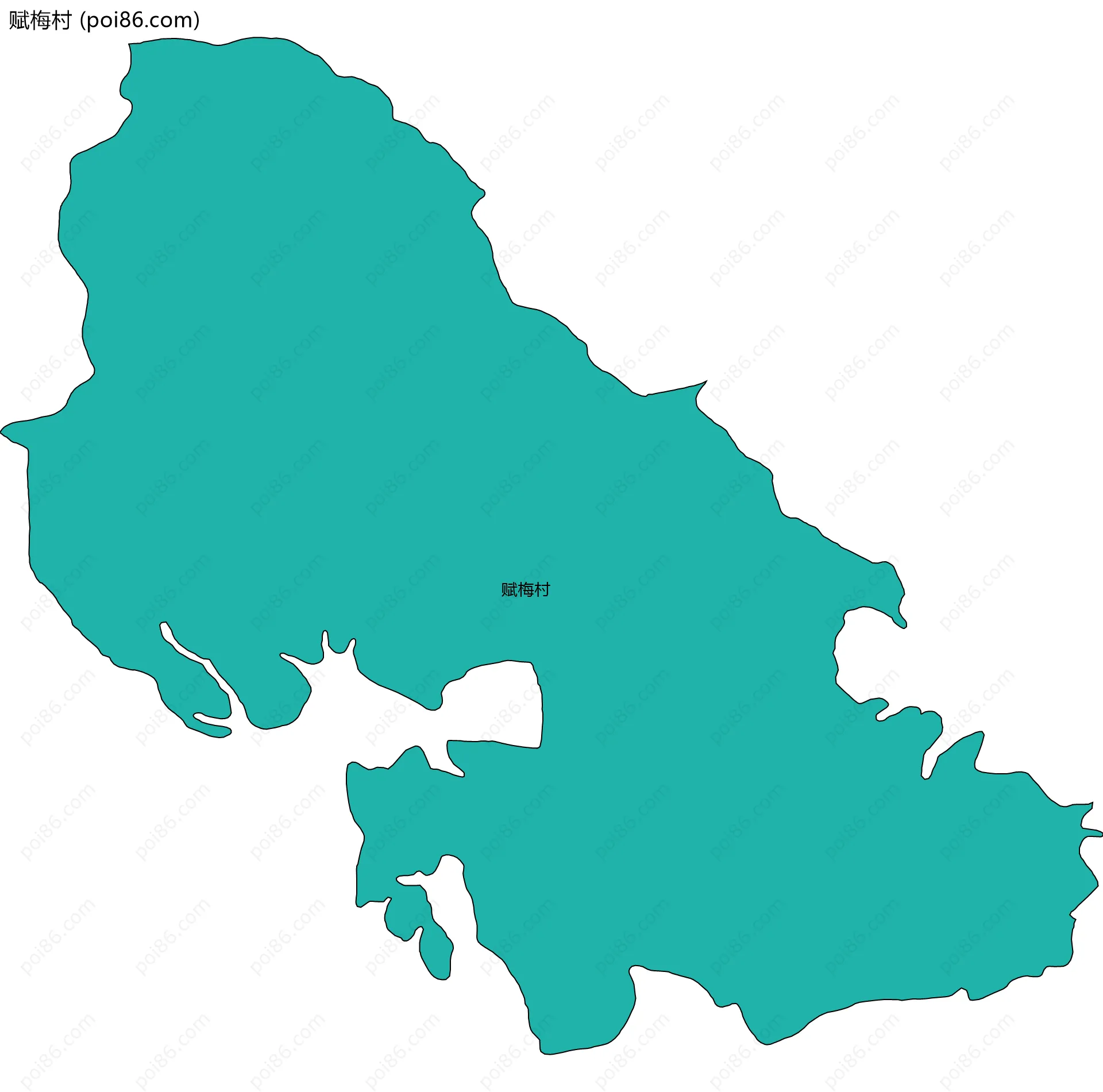 赋梅村边界地图