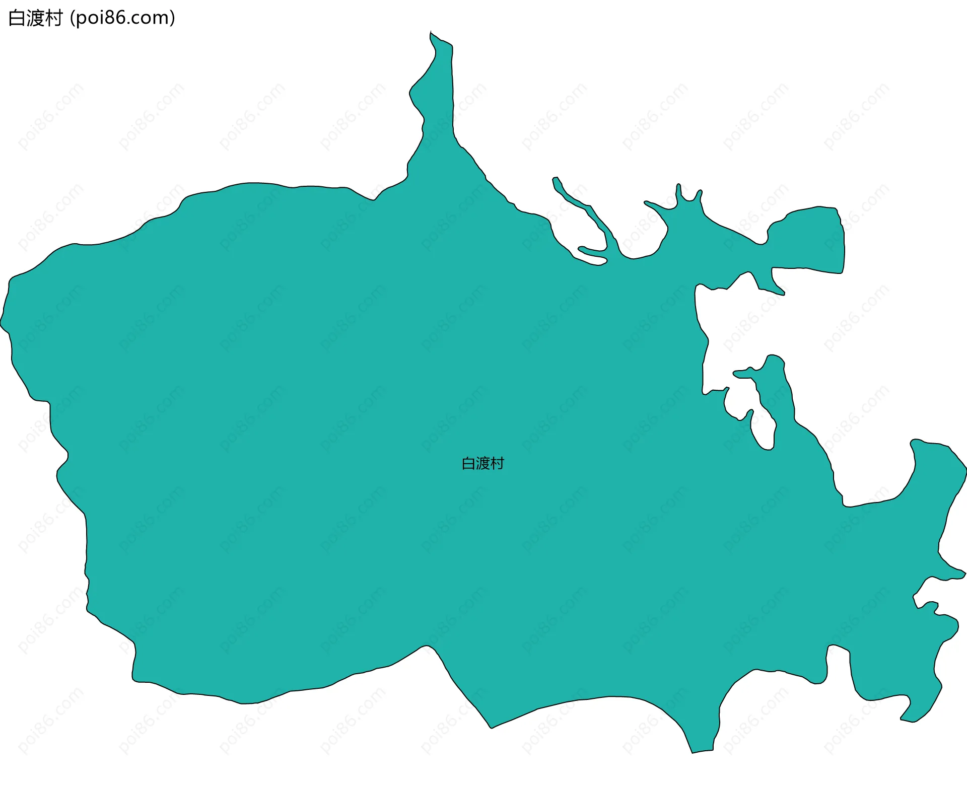 白渡村边界地图