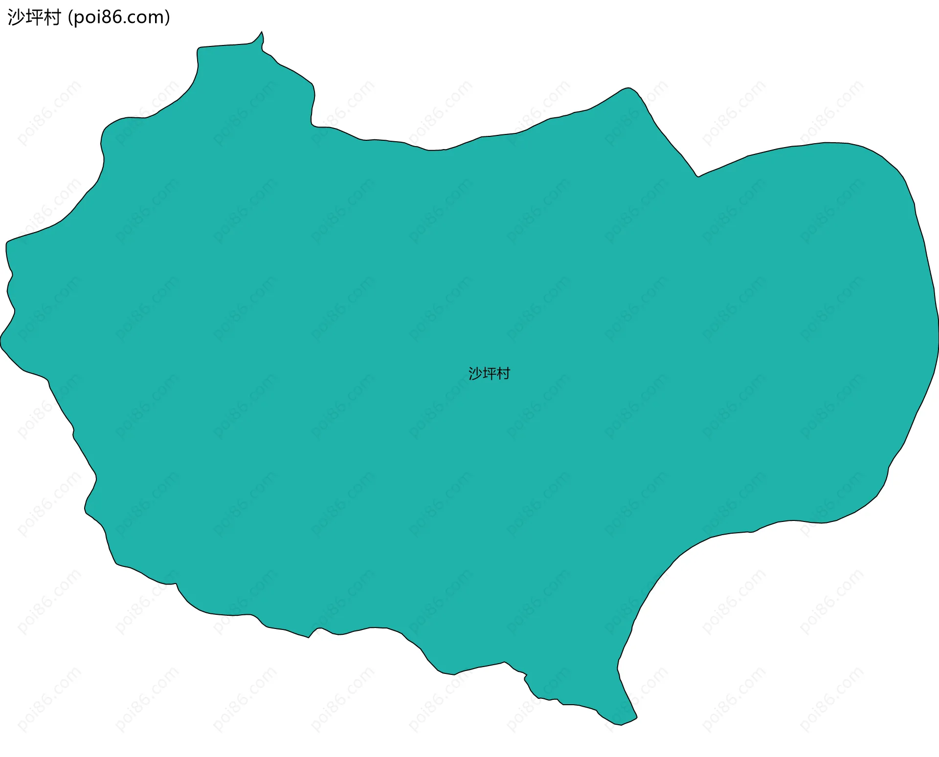 沙坪村边界地图