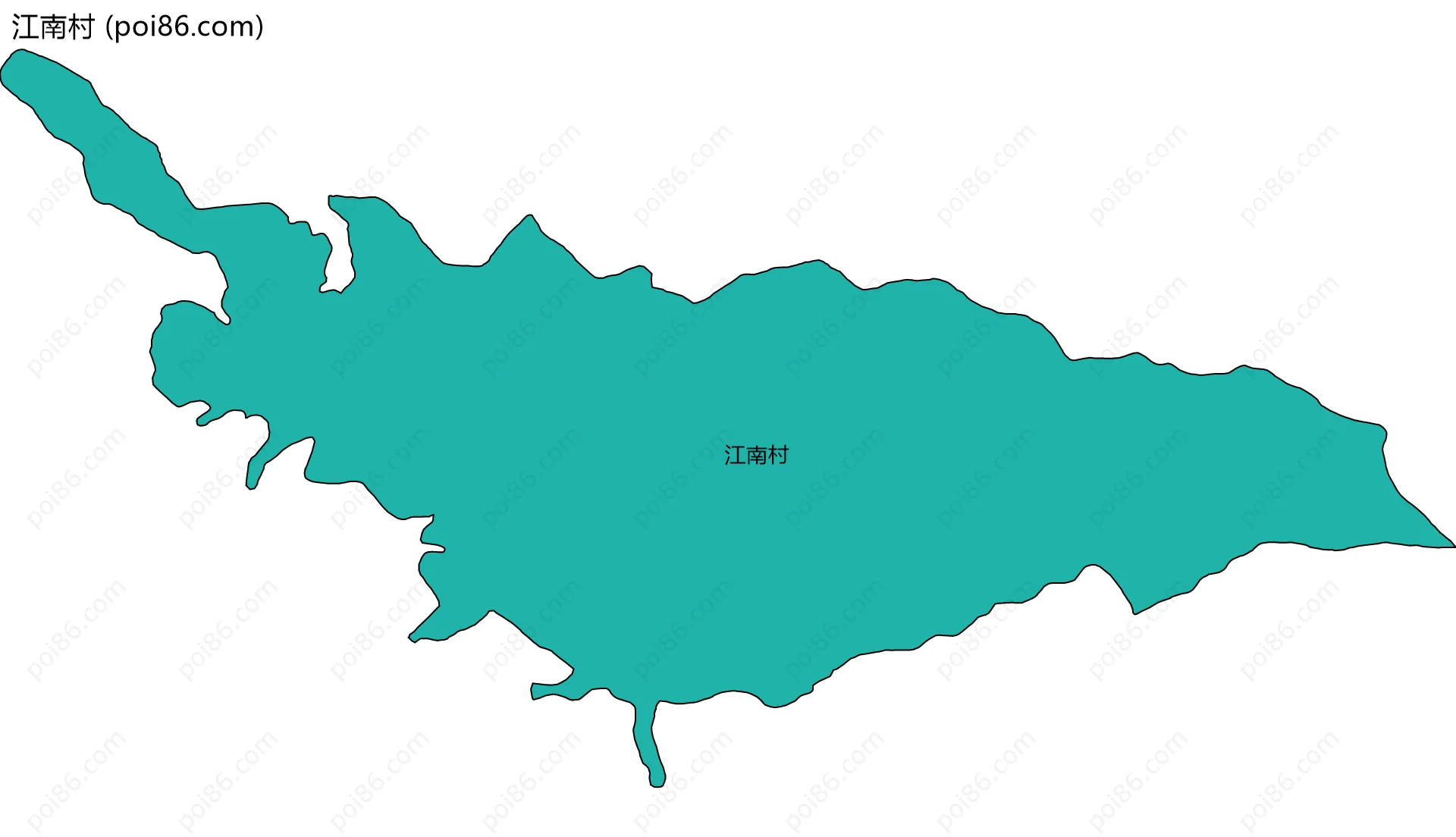 江南村边界地图