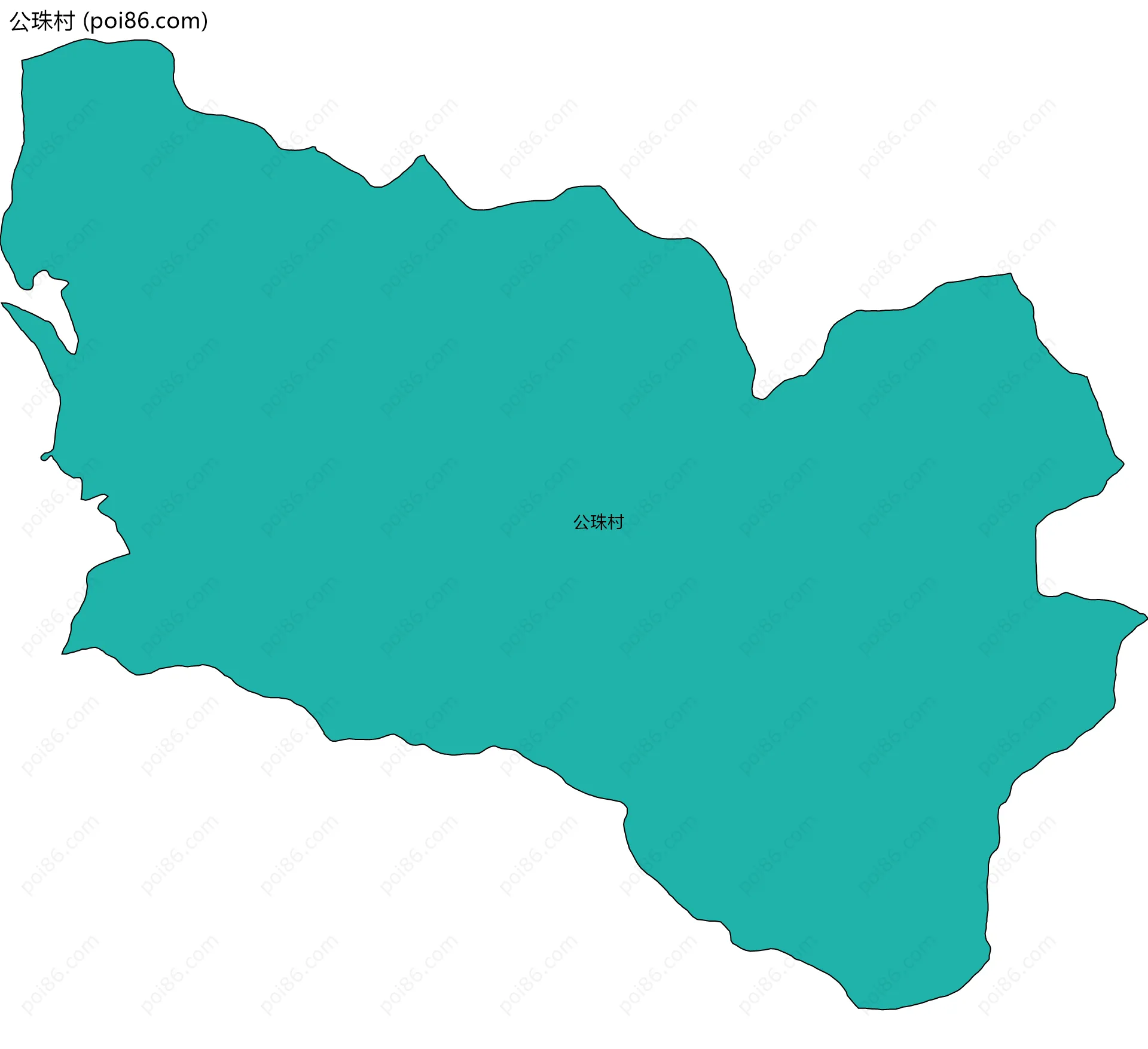 公珠村边界地图