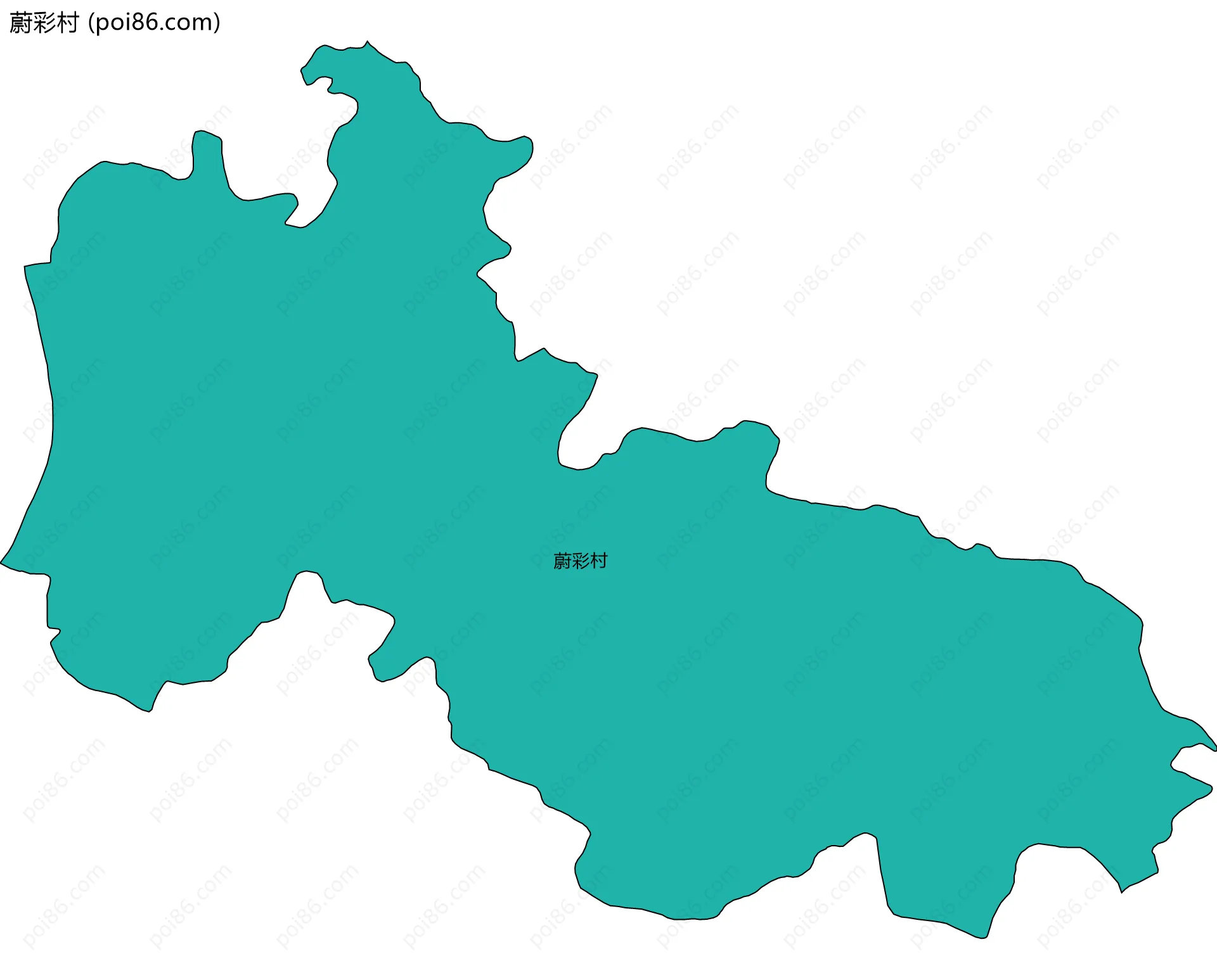 蔚彩村边界地图