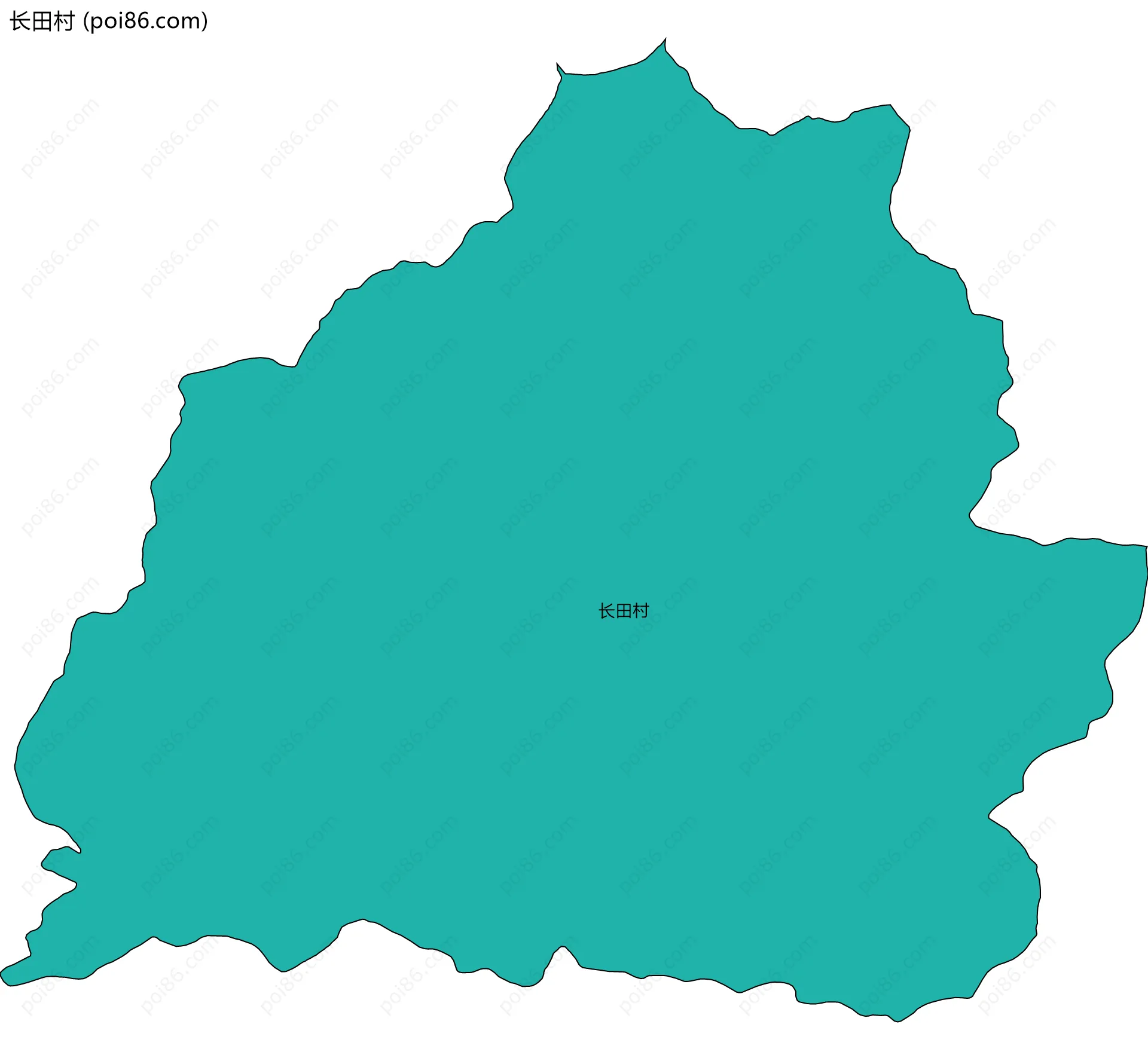 长田村边界地图