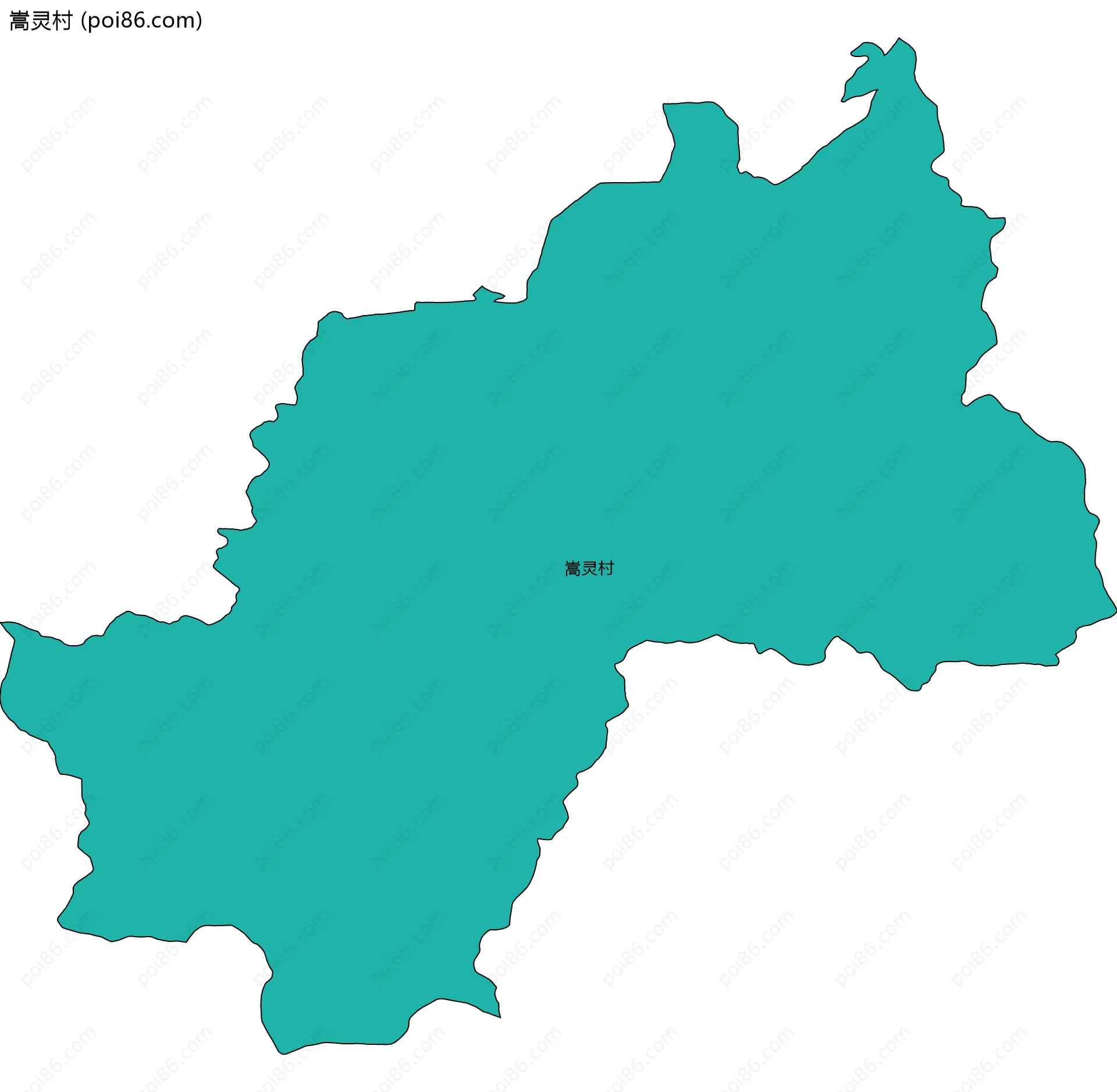 嵩灵村边界地图