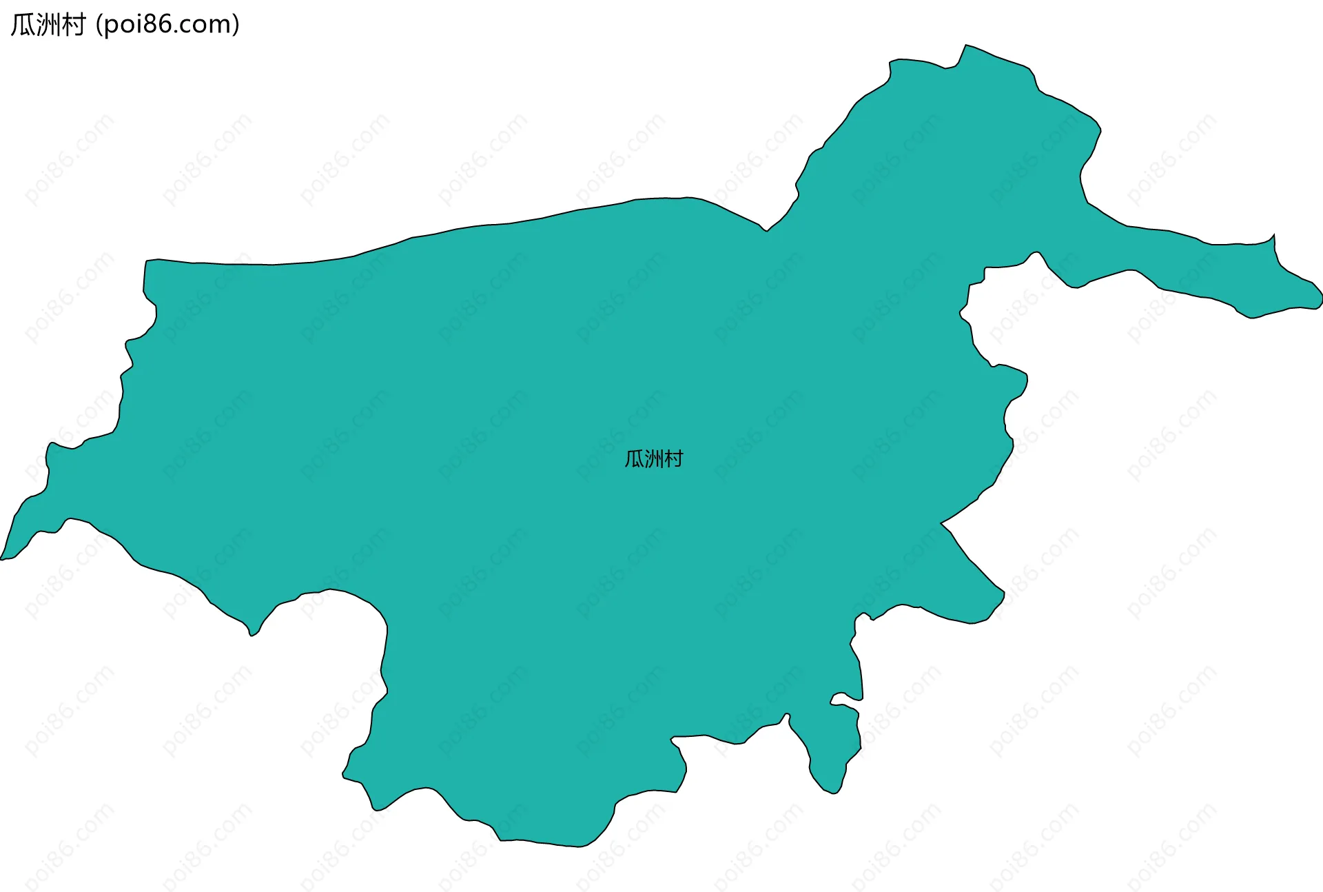 瓜洲村边界地图