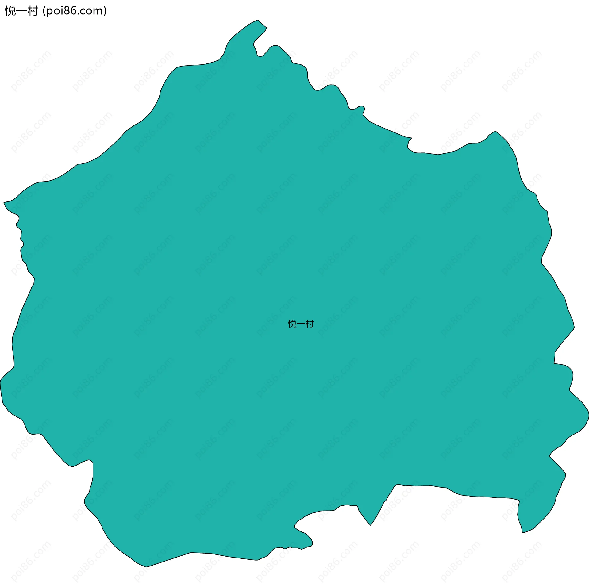 悦一村边界地图