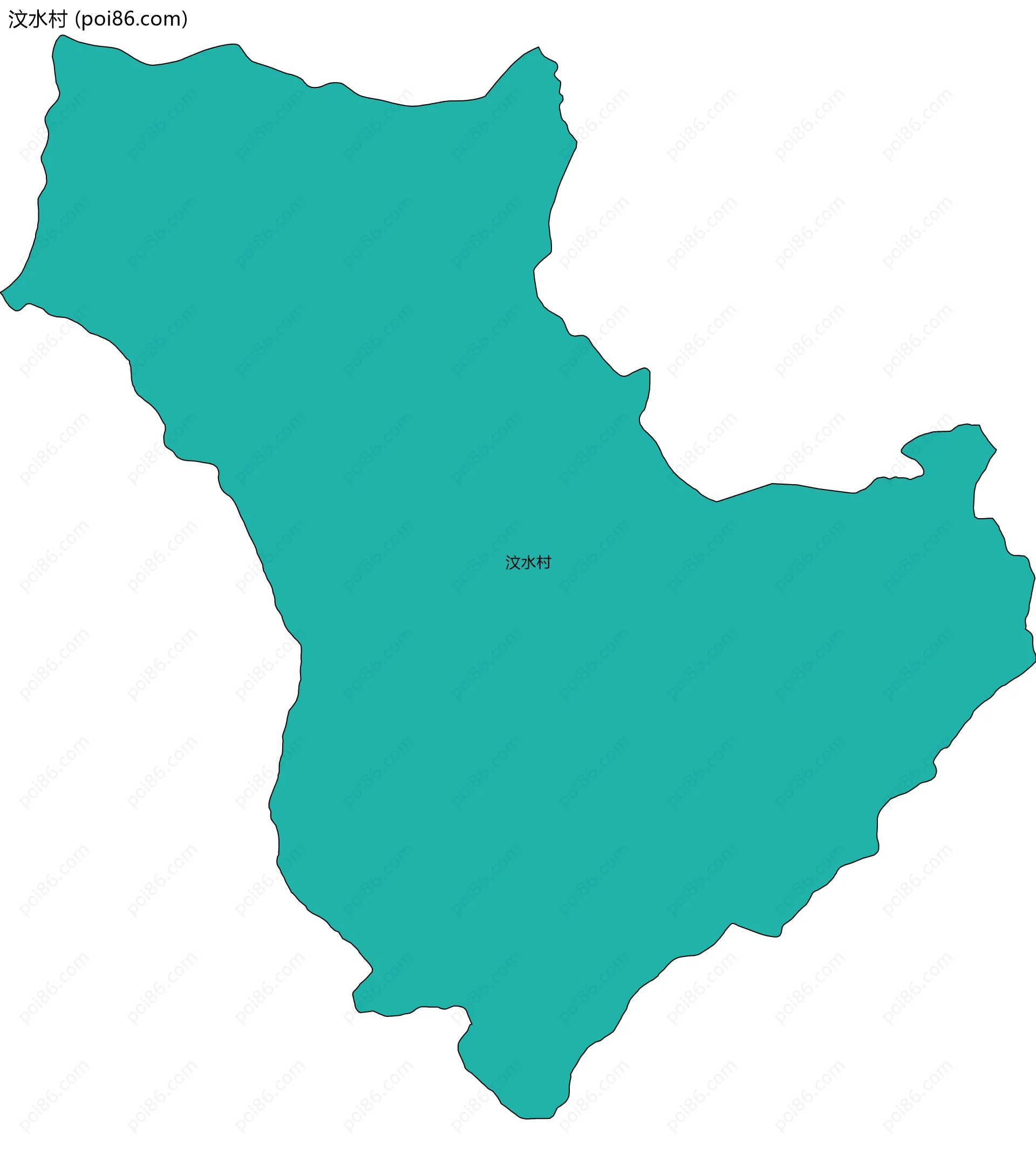 汶水村边界地图