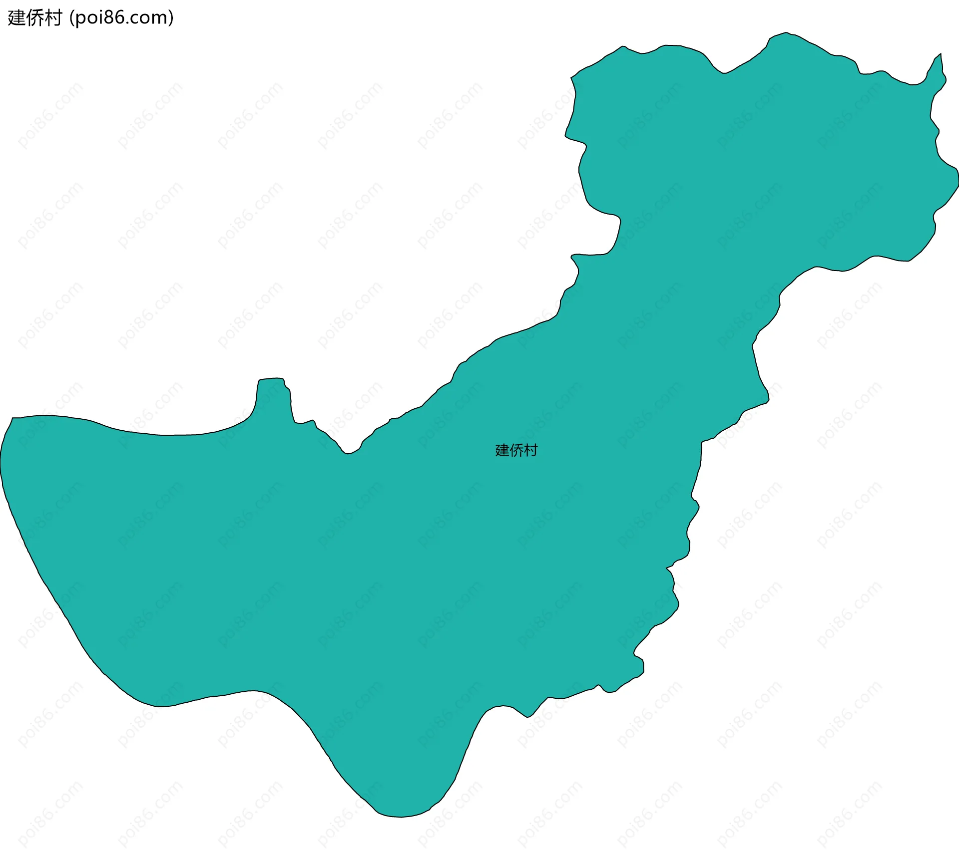 建侨村边界地图