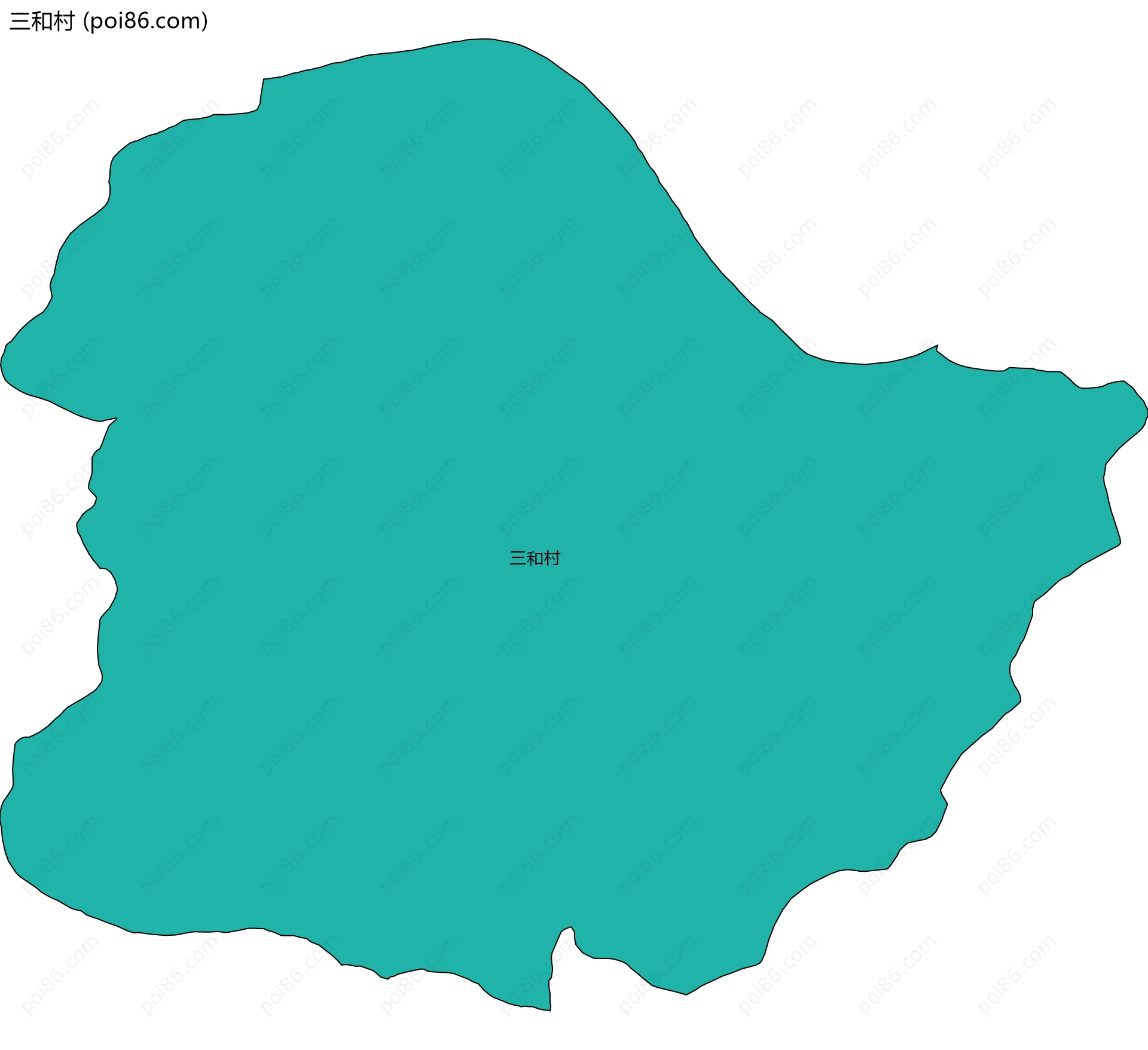 三和村边界地图