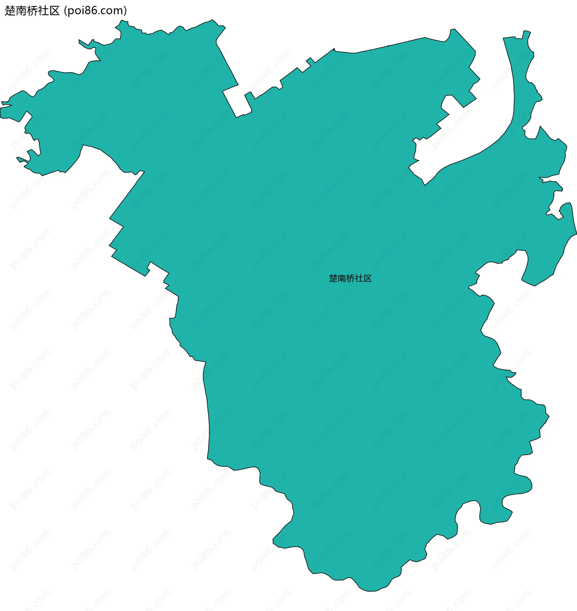楚南桥社区边界地图