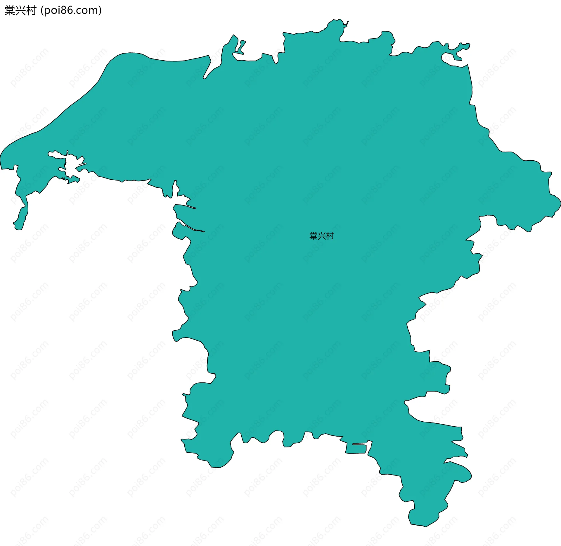 棠兴村边界地图