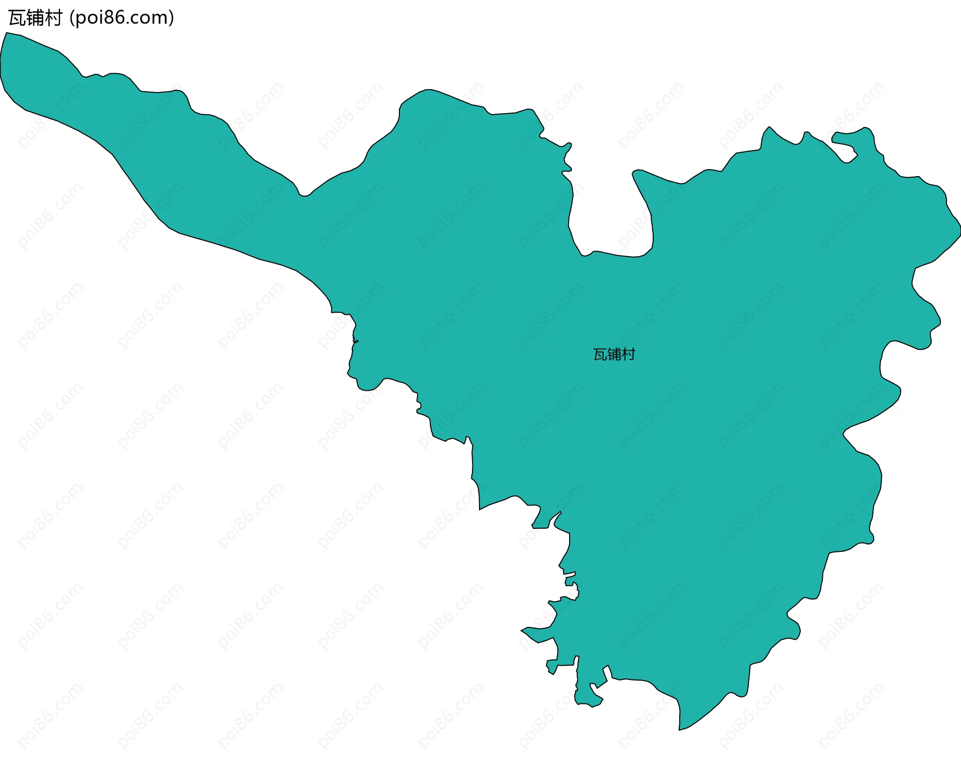 瓦铺村边界地图