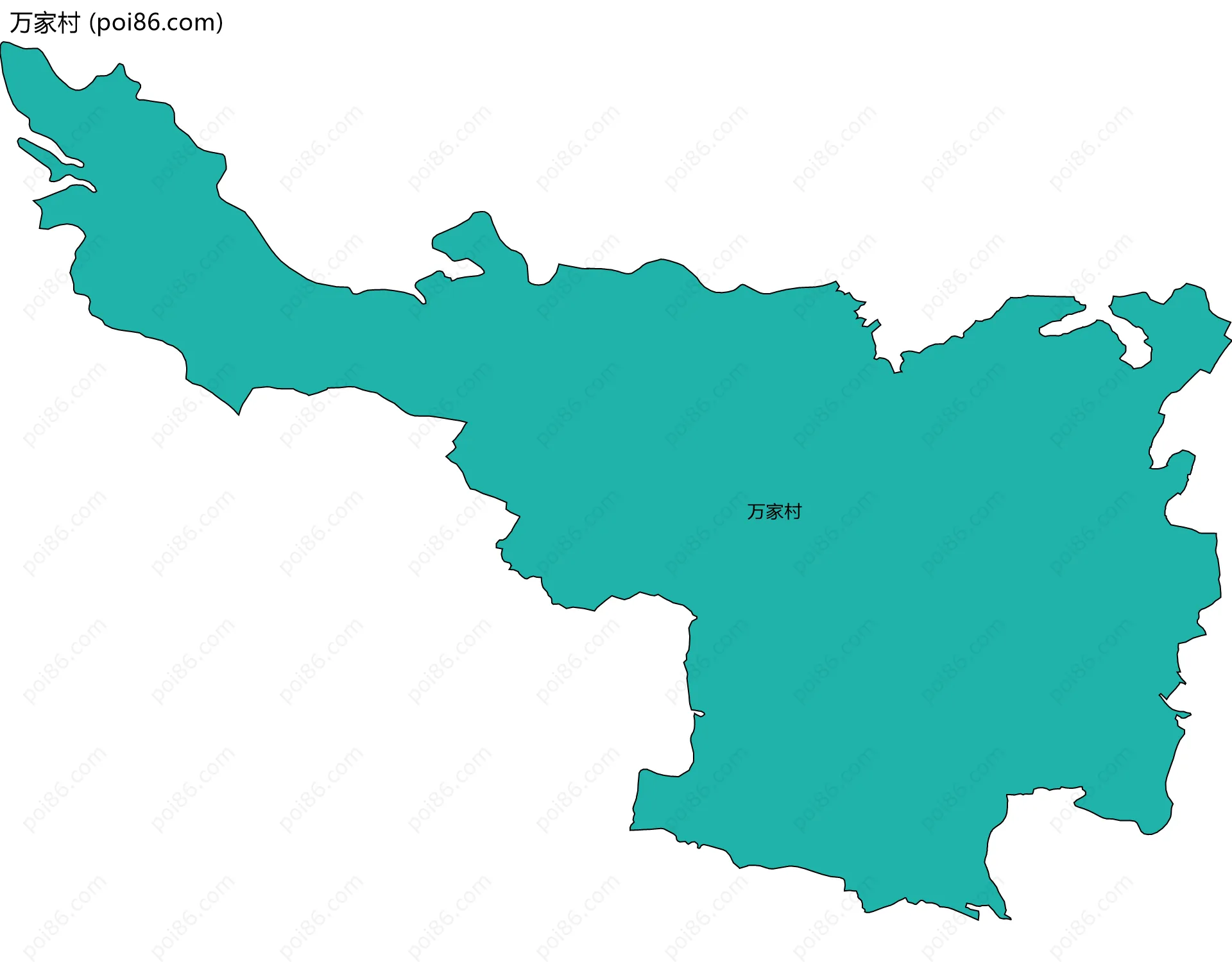 万家村边界地图