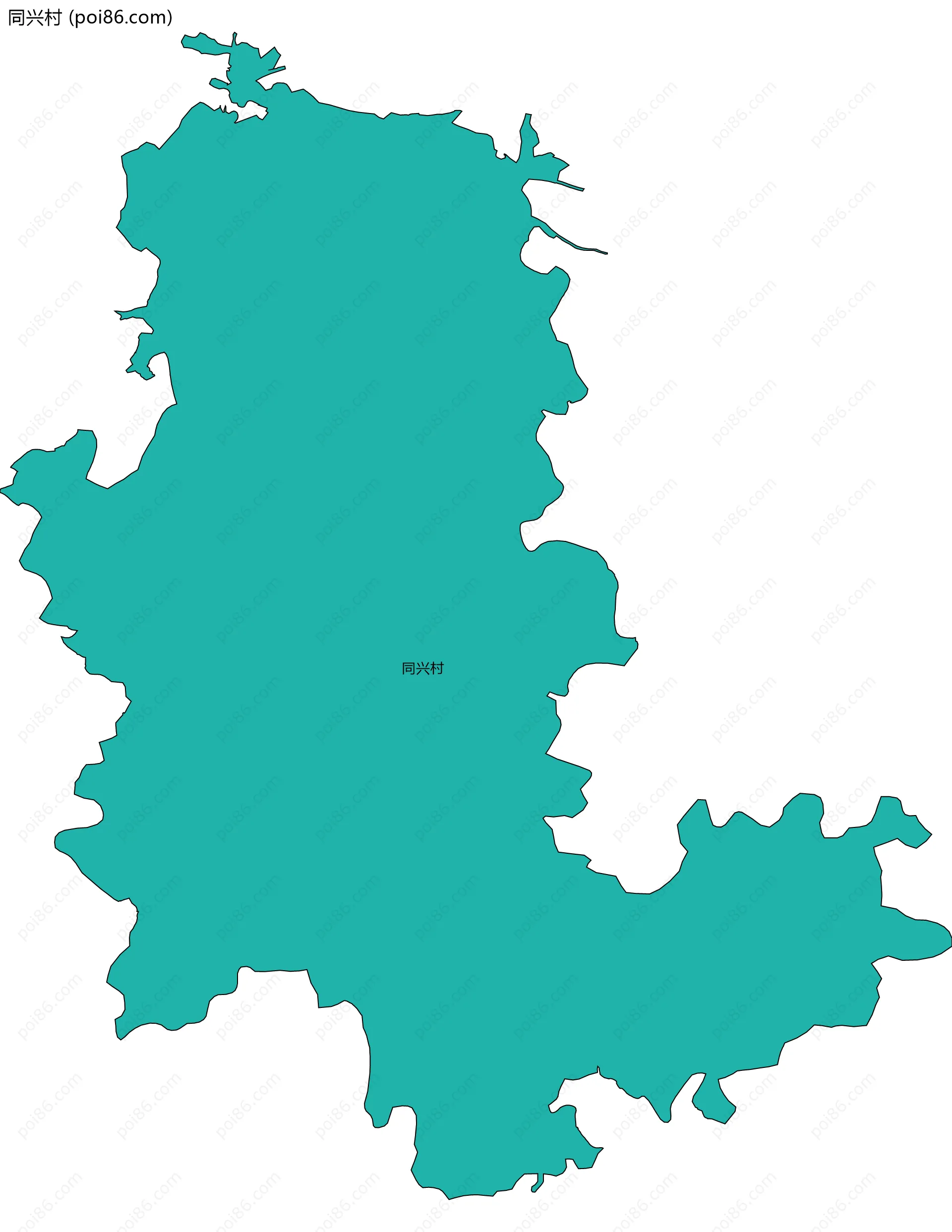 同兴村边界地图