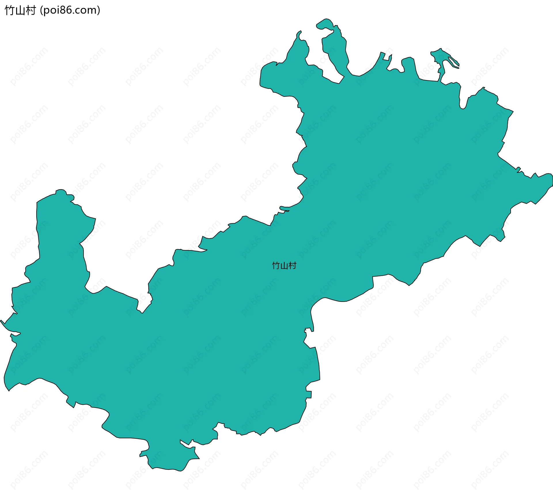 竹山村边界地图