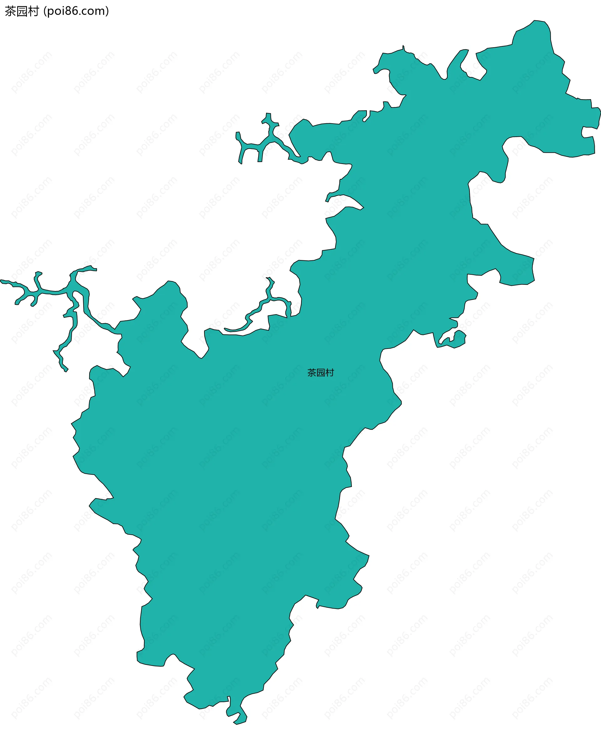 茶园村边界地图