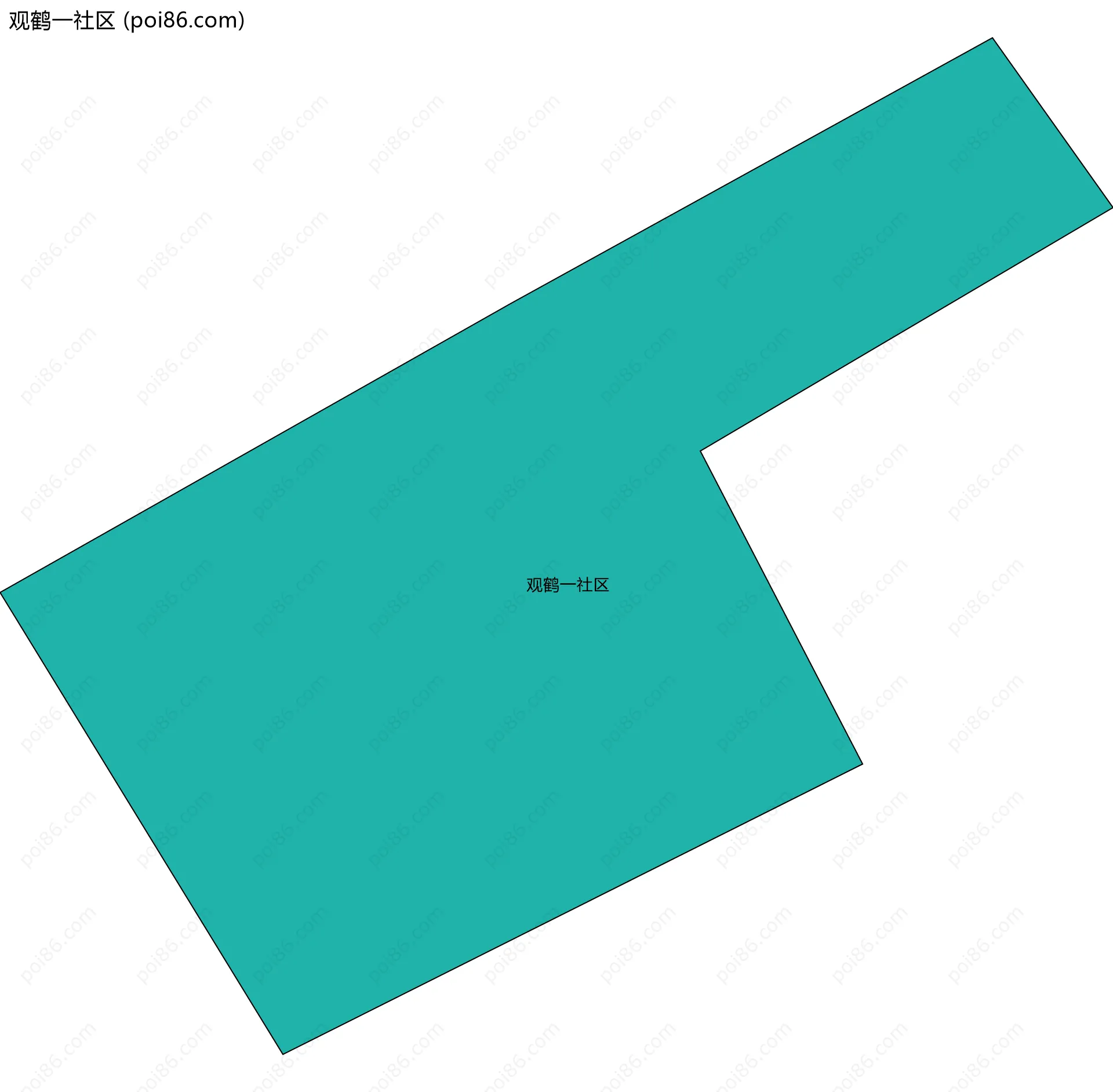 观鹤一社区边界地图