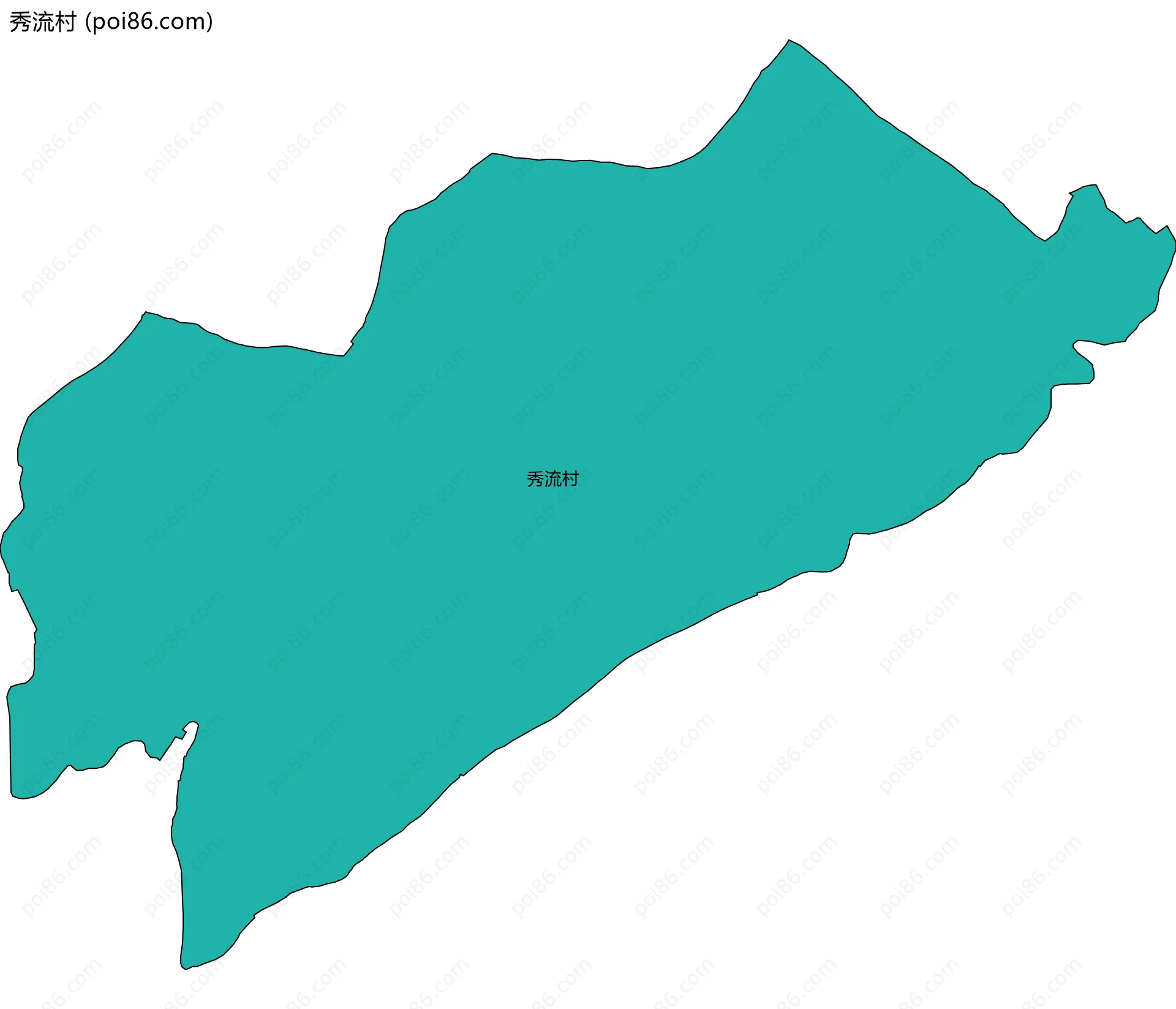秀流村边界地图