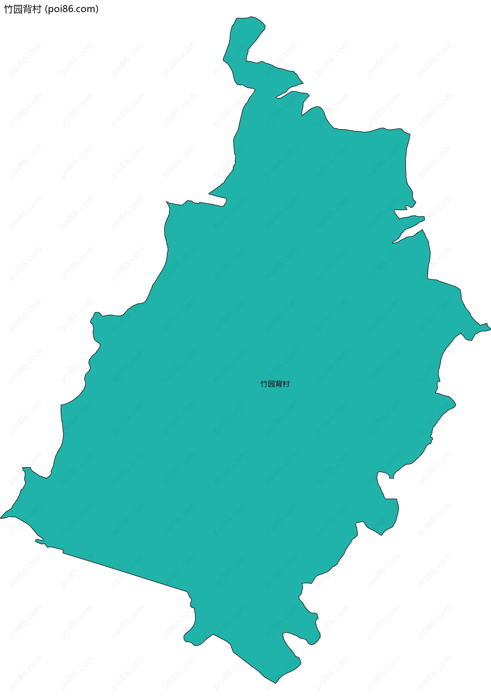竹园背村边界地图