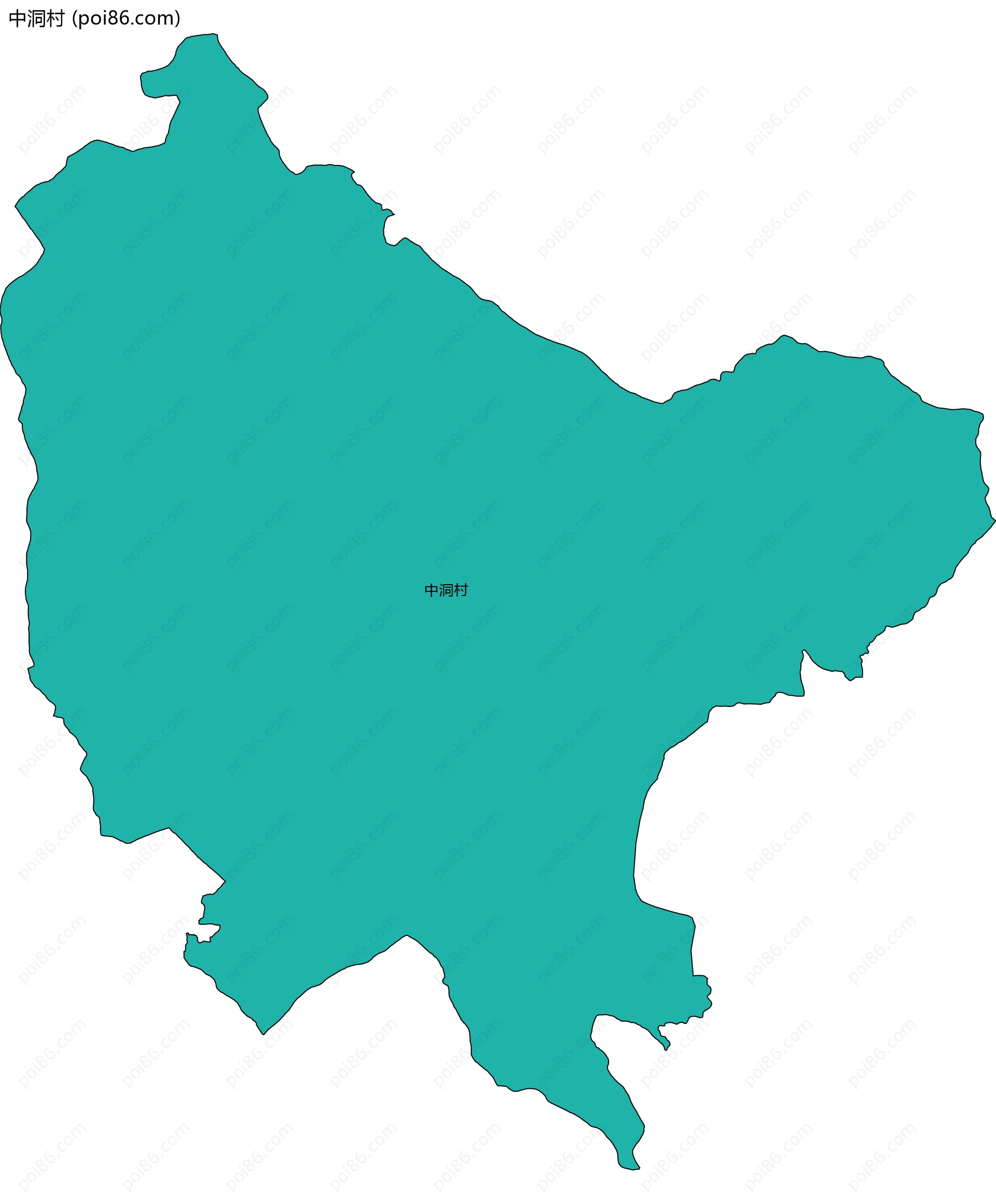 中洞村边界地图