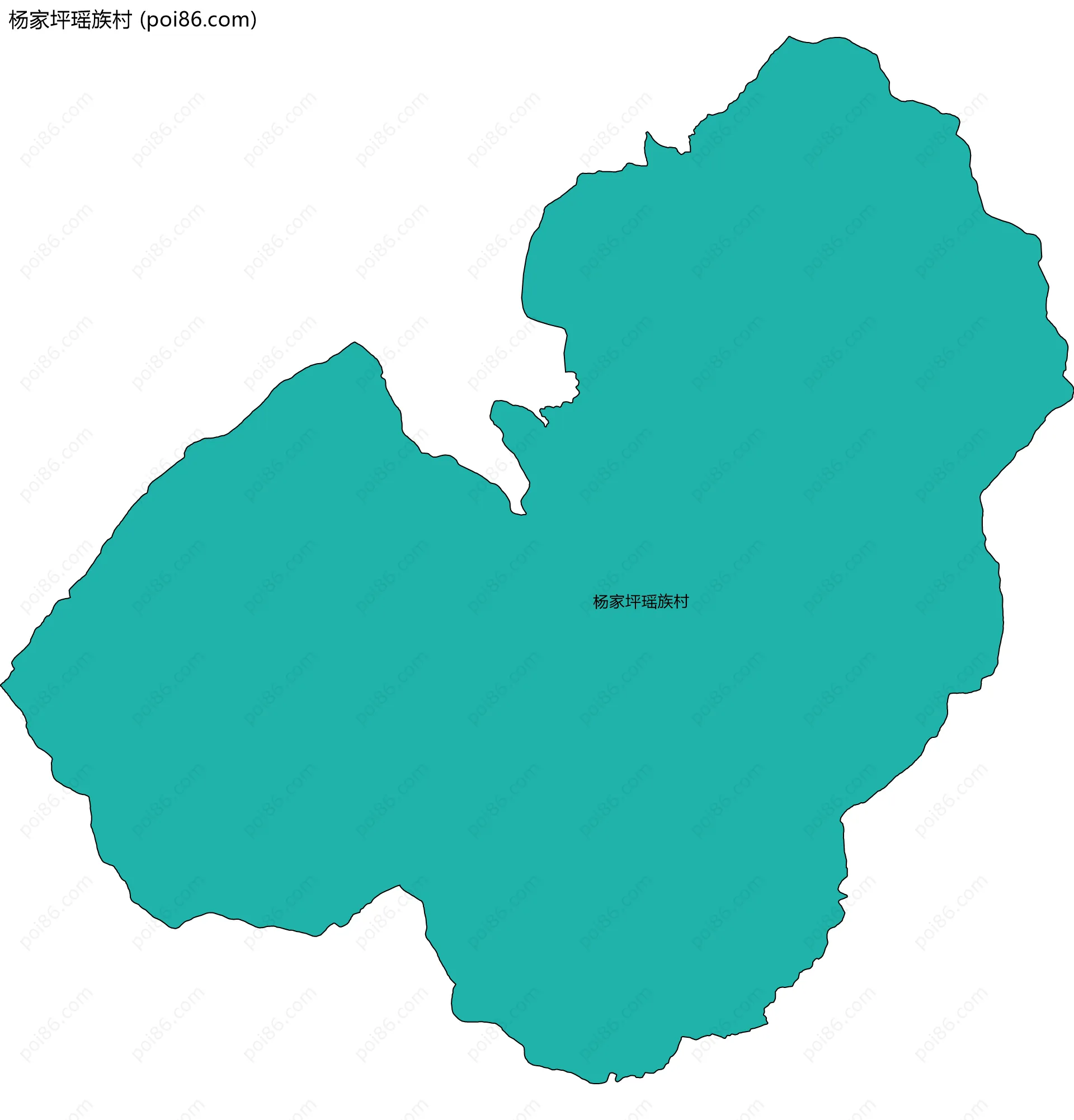 杨家坪瑶族村边界地图